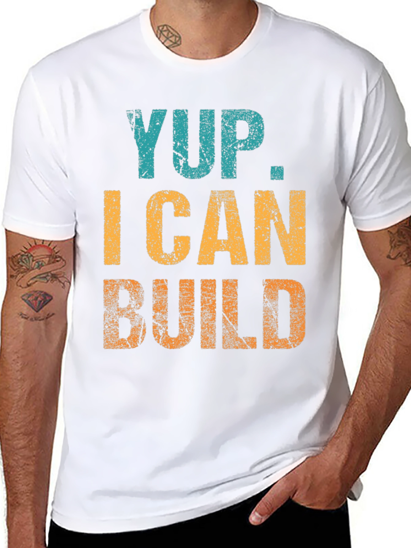 Yup. I Can Build T-Shirt Funny Construction Tee