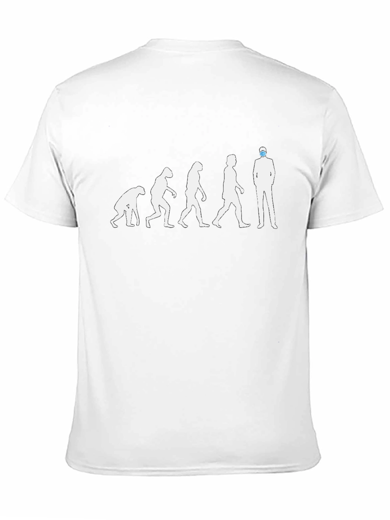 Evolution of Man Funny Graphic Tee - Mask Up!