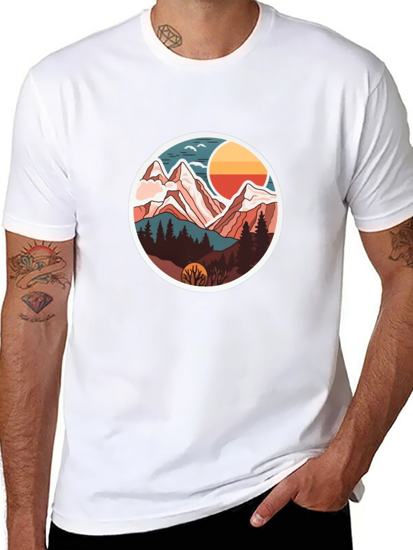 Mountain Adventure Graphic Tee - Soft Cotton Blend
