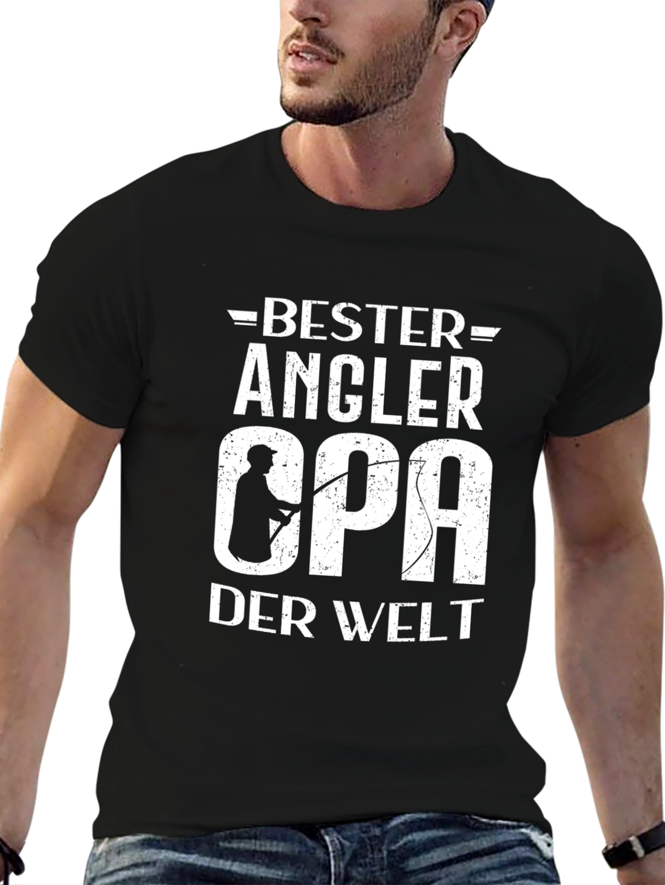 Bester Angler Opa T-Shirt - Fisherman Grandpa Tee
