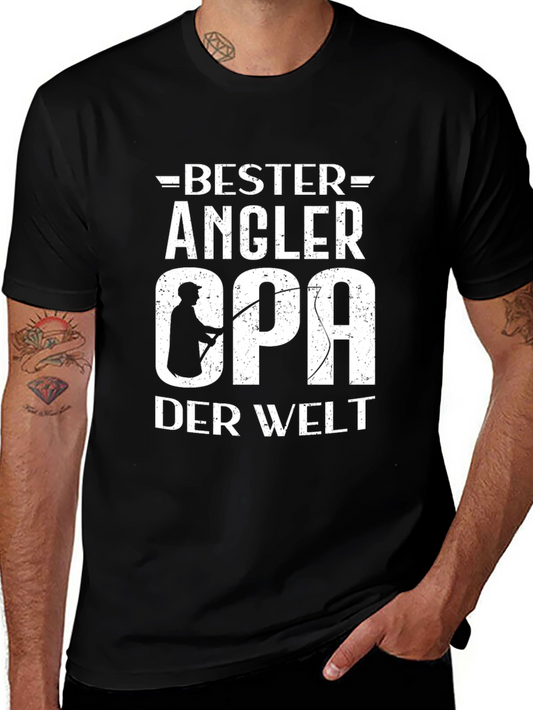 Bester Angler Opa T-Shirt - Fisherman Grandpa Tee