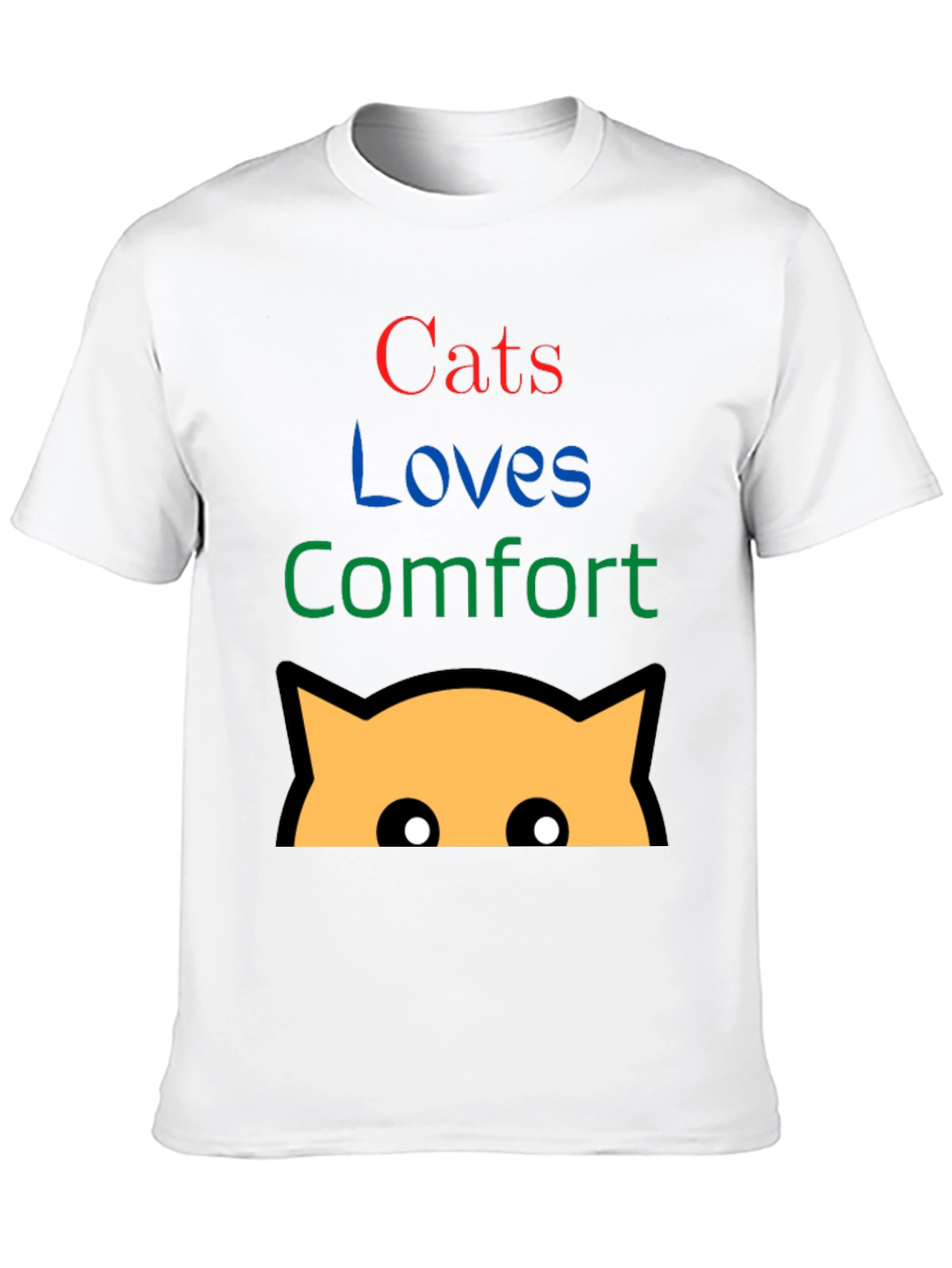 Cats Loves Comfort Black Graphic T-Shirt