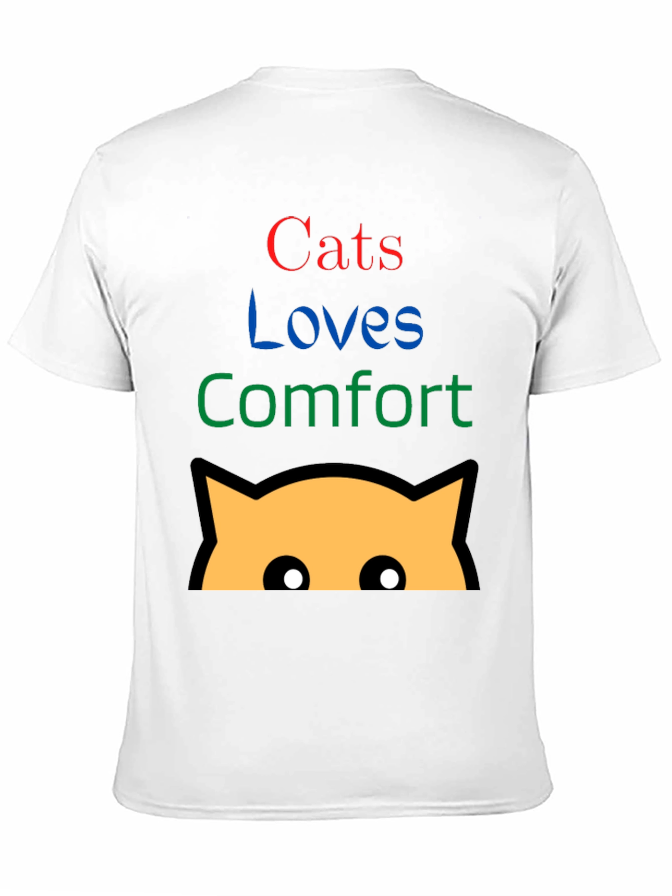 Cats Loves Comfort Black Graphic T-Shirt