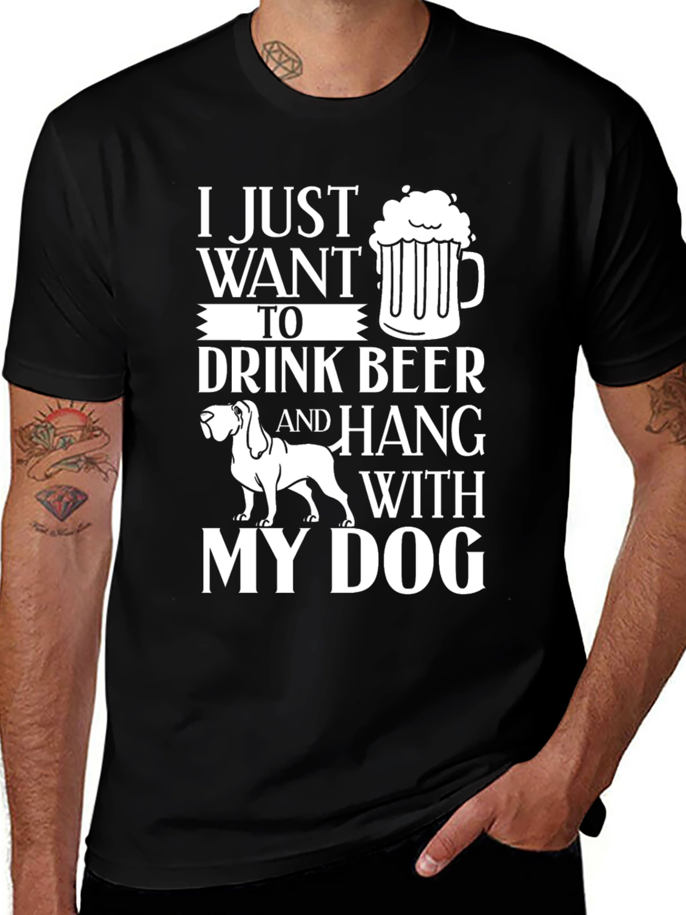 Drink Beer and Hang with Dog T-Shirt