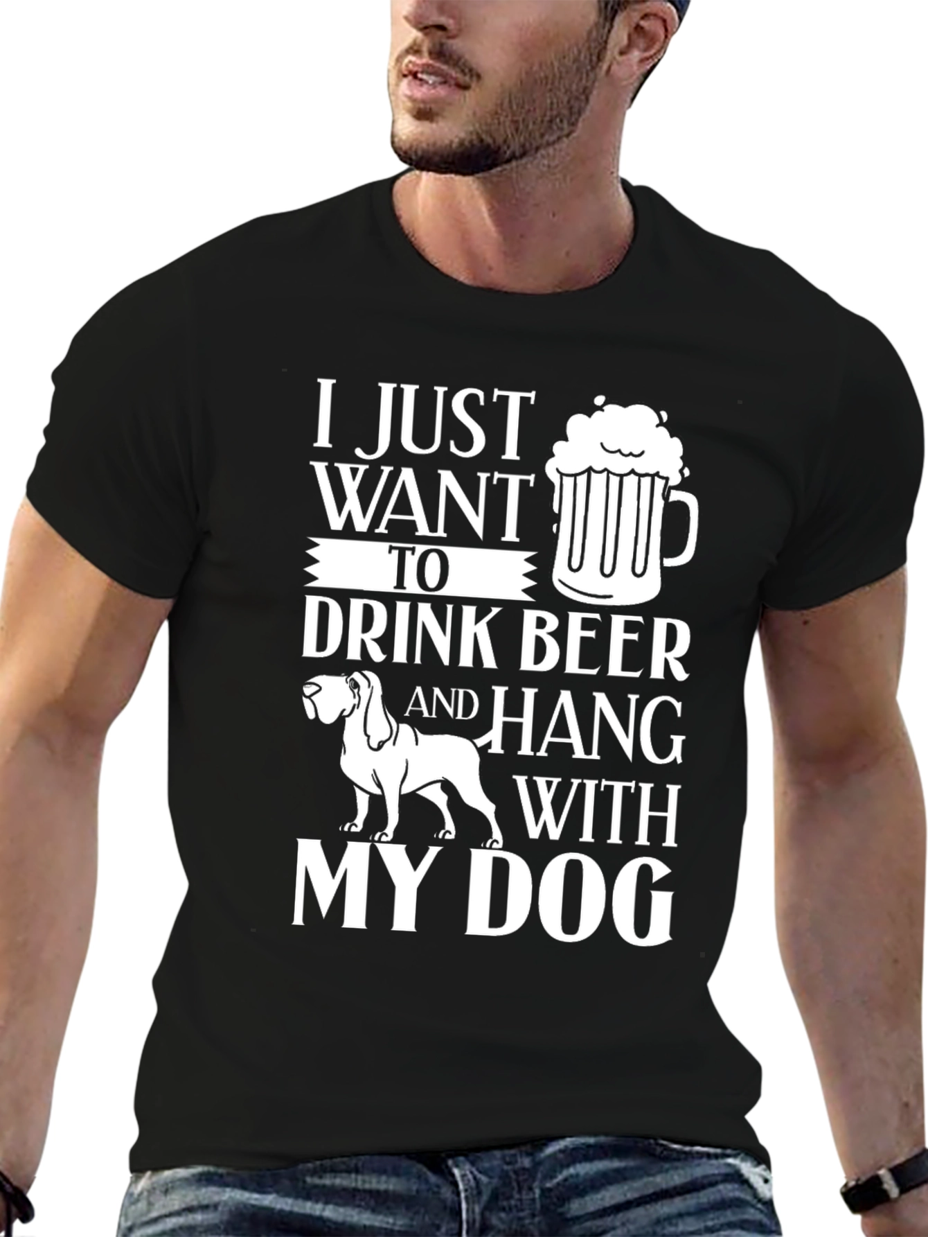 Drink Beer and Hang with Dog T-Shirt
