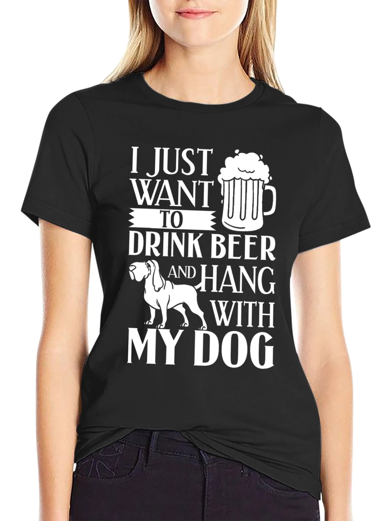 Drink Beer and Hang with Dog T-Shirt
