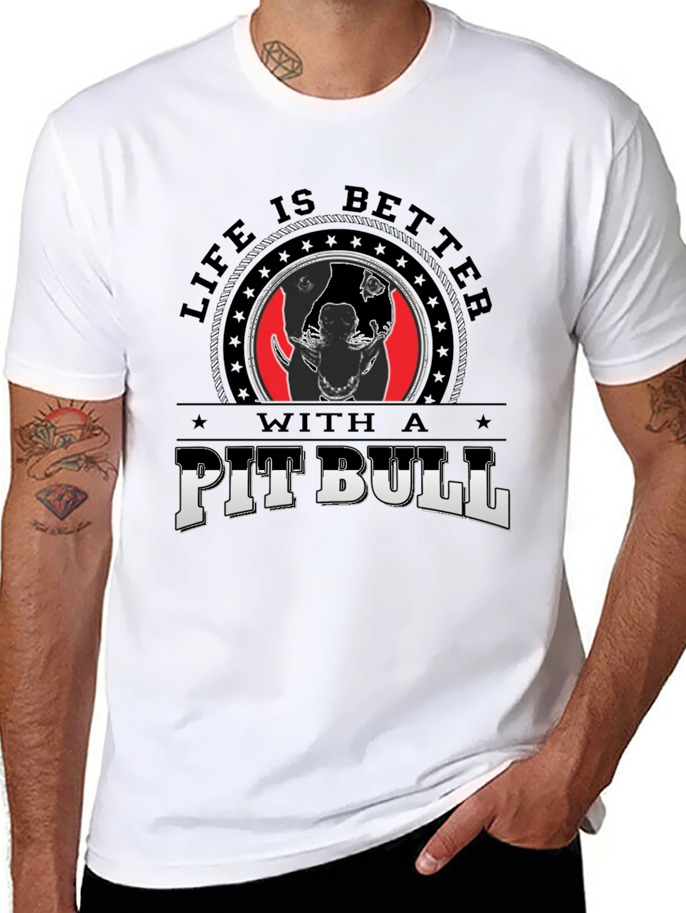 Life is Better With A Pitbull Graphic Tee