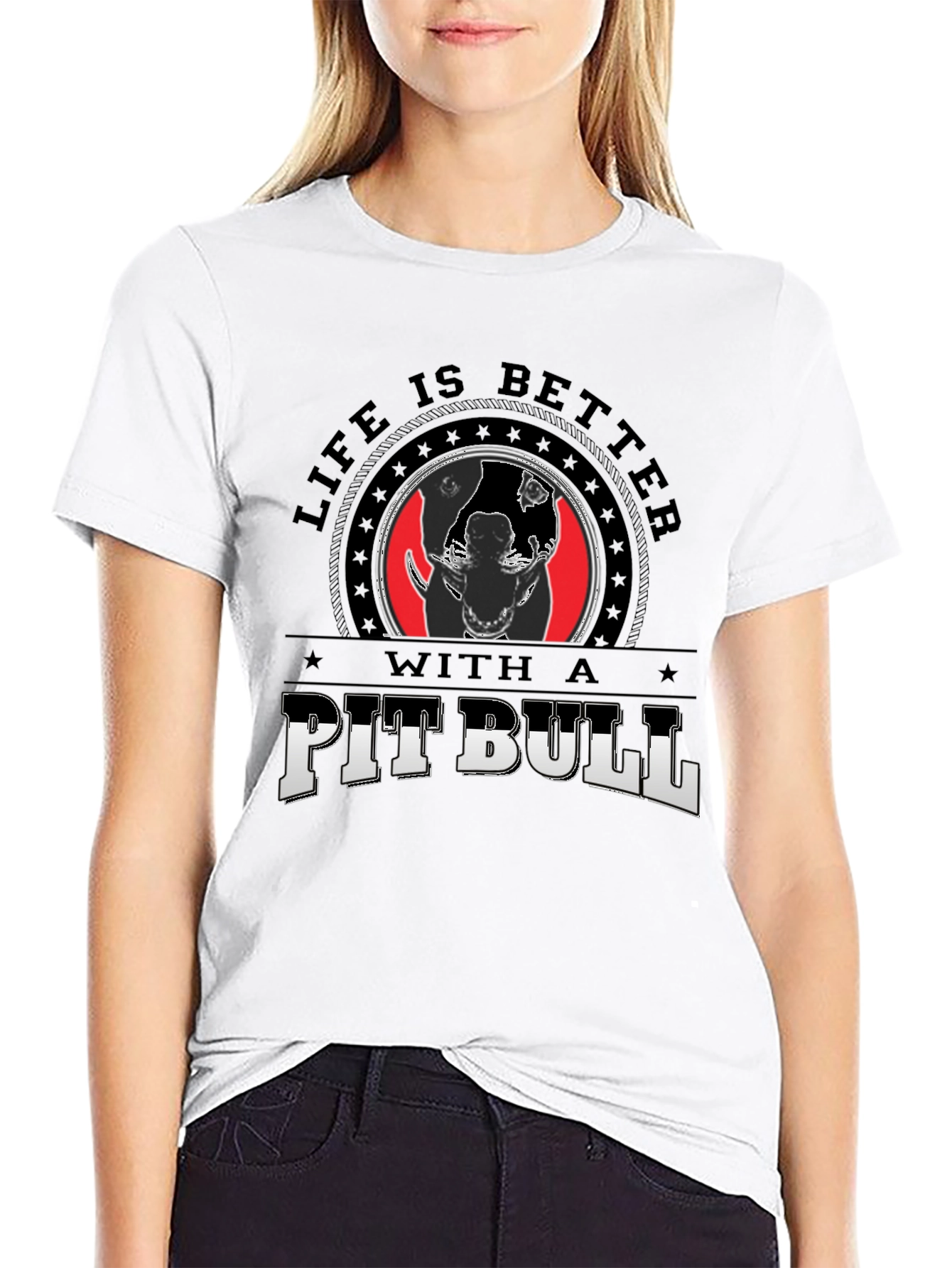 Life is Better With A Pitbull Graphic Tee