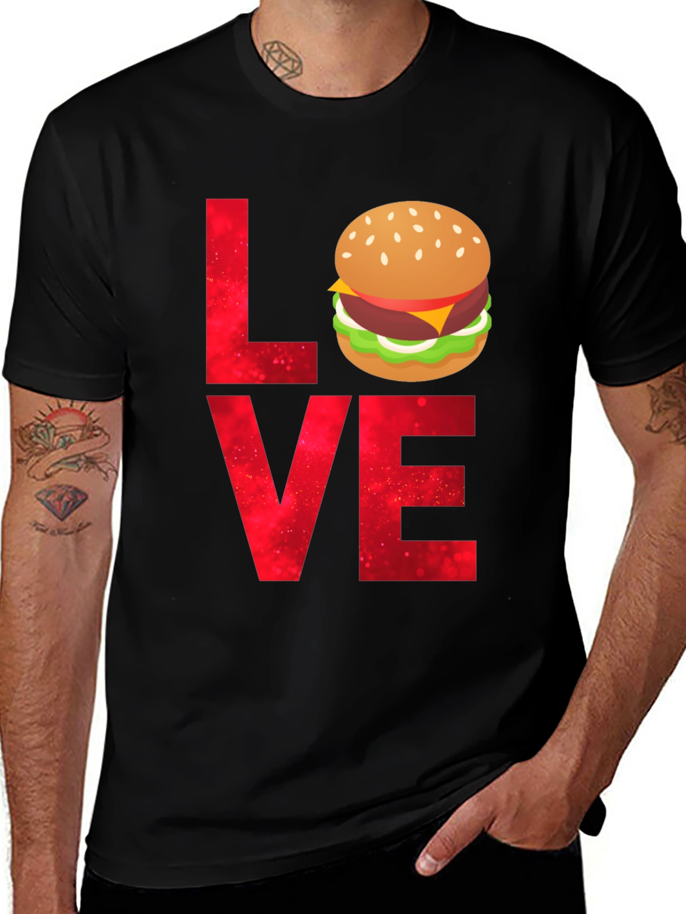 Love Burger T-Shirt - Foodie Tee