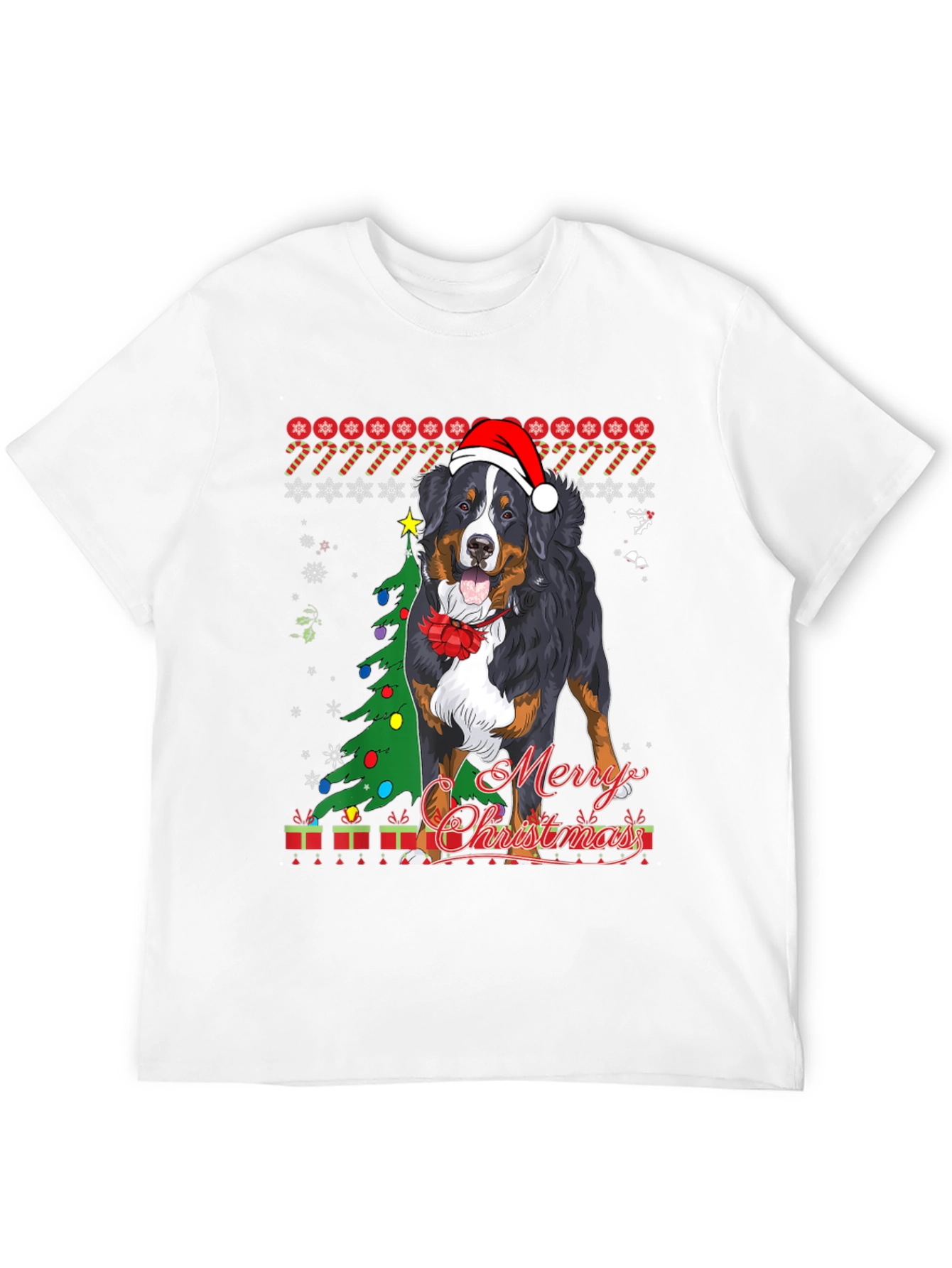 Dog Merry Christmas T-Shirt Holiday Pet Lover Tee
