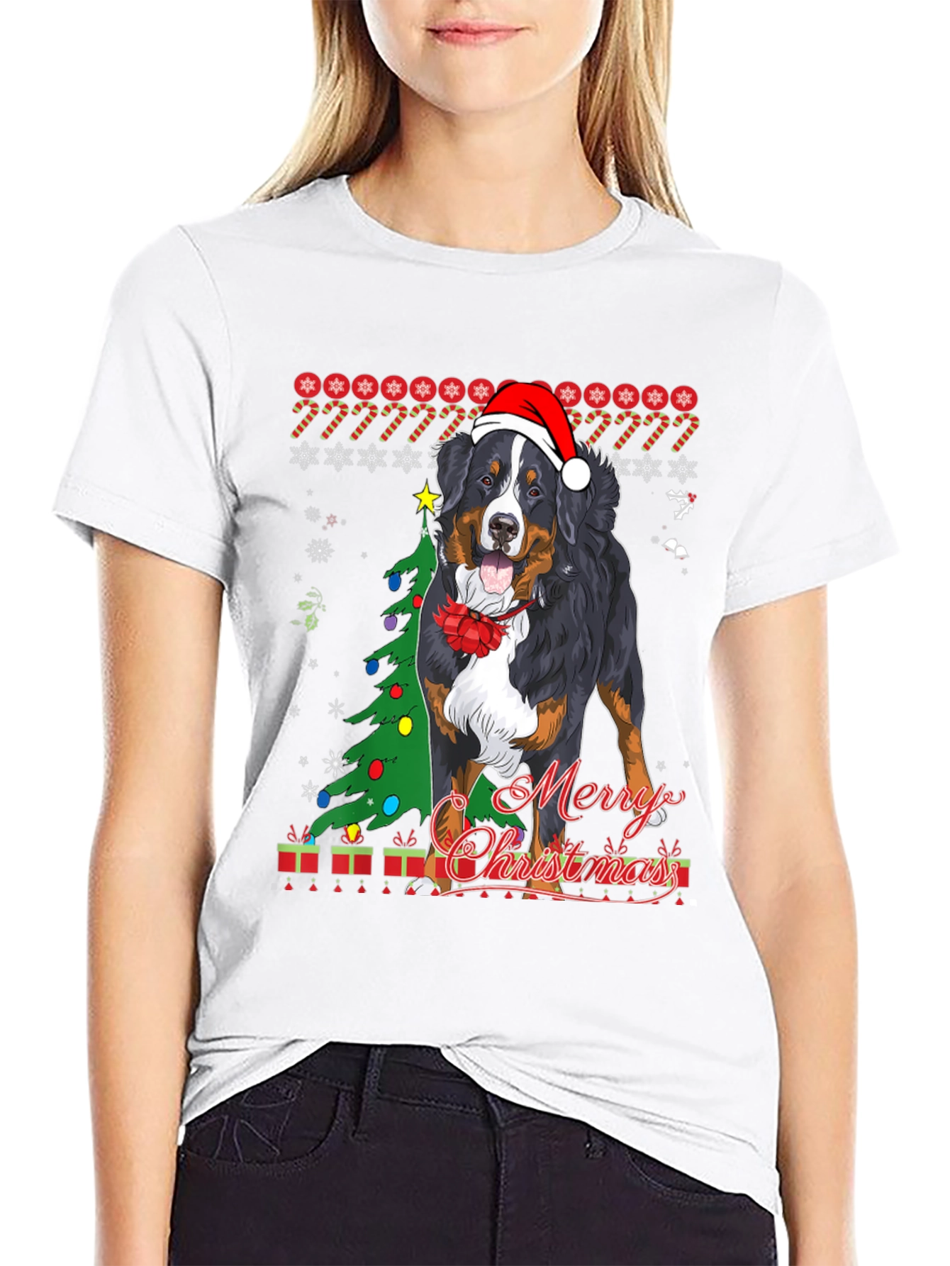 Dog Merry Christmas T-Shirt Holiday Pet Lover Tee