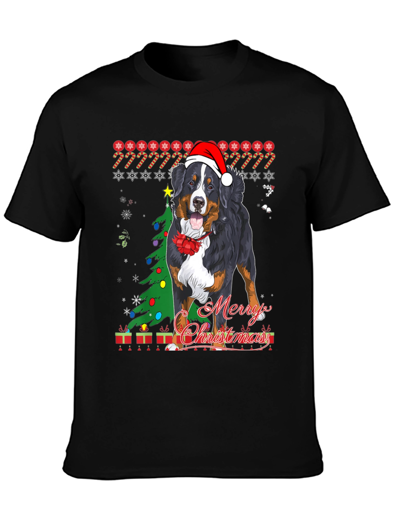 Dog Merry Christmas T-Shirt Holiday Pet Lover Tee