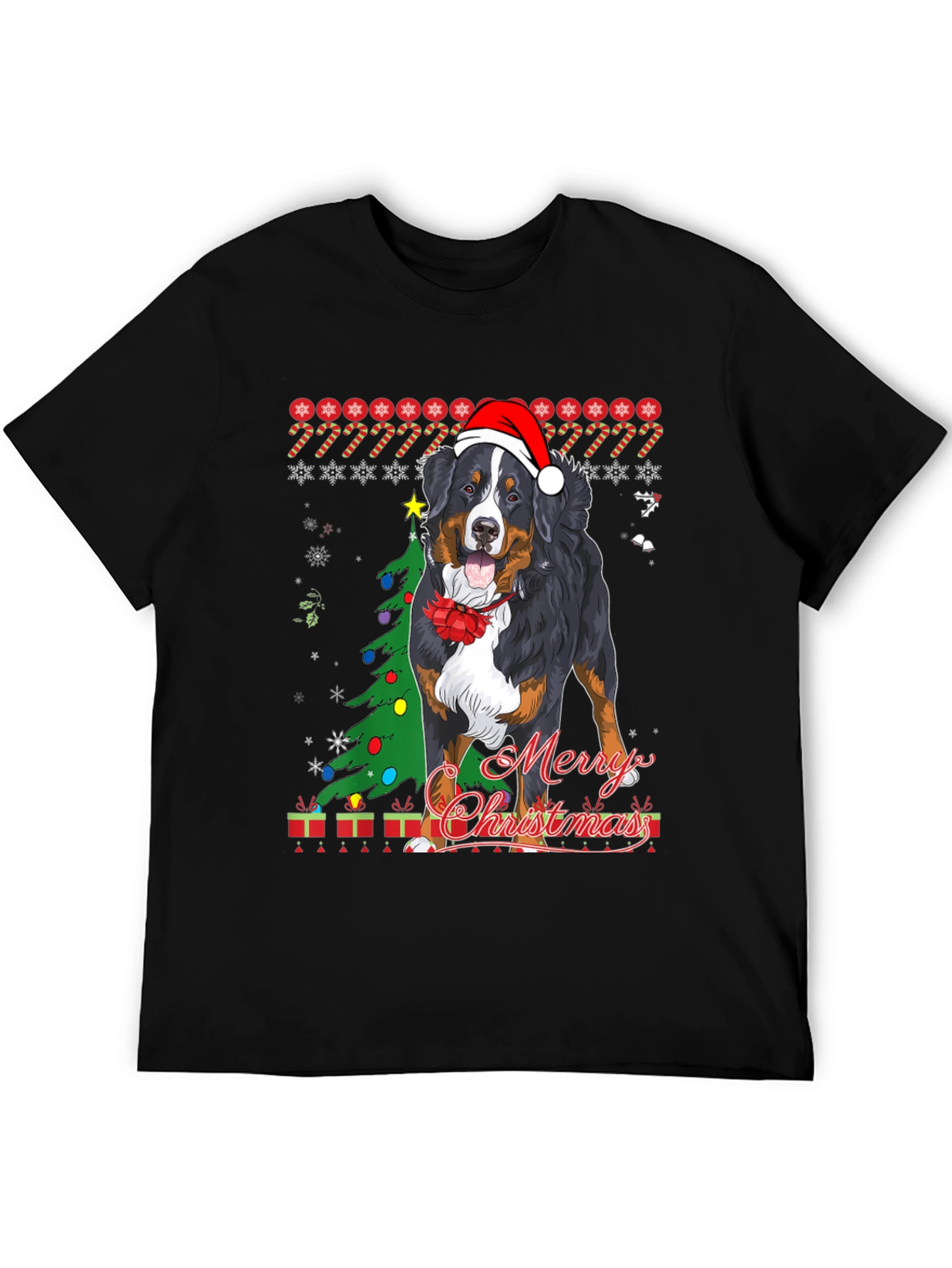 Dog Merry Christmas T-Shirt Holiday Pet Lover Tee