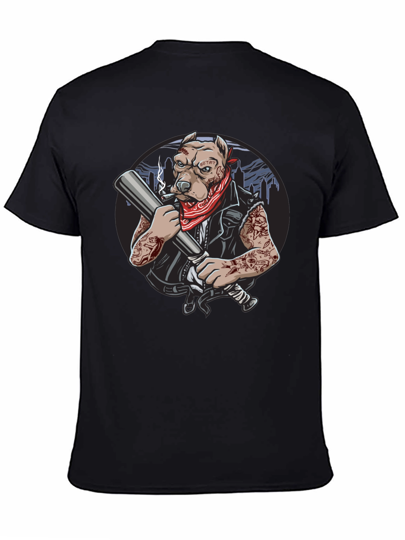 Badass Dog Graphic T-Shirt