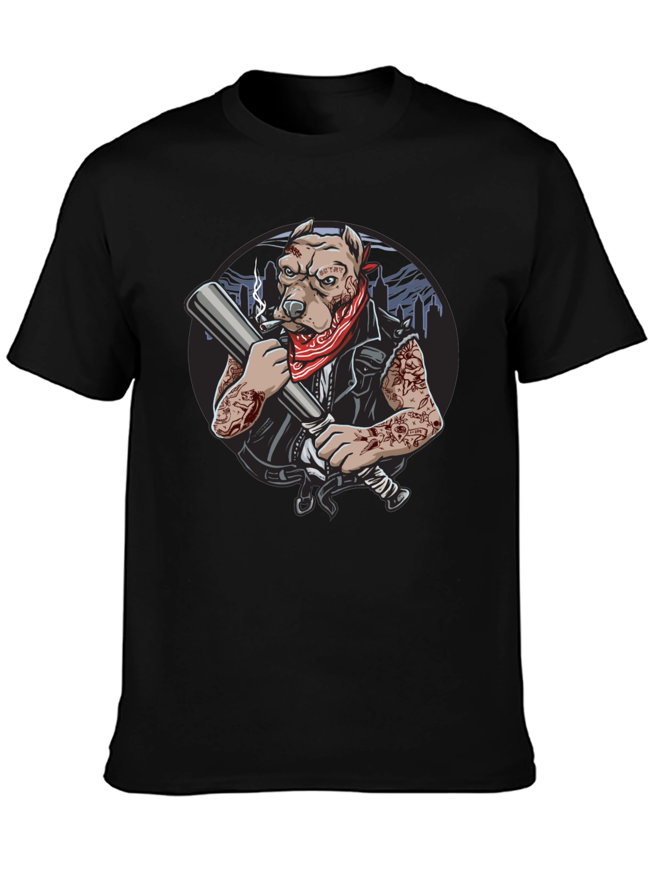 Badass Dog Graphic T-Shirt