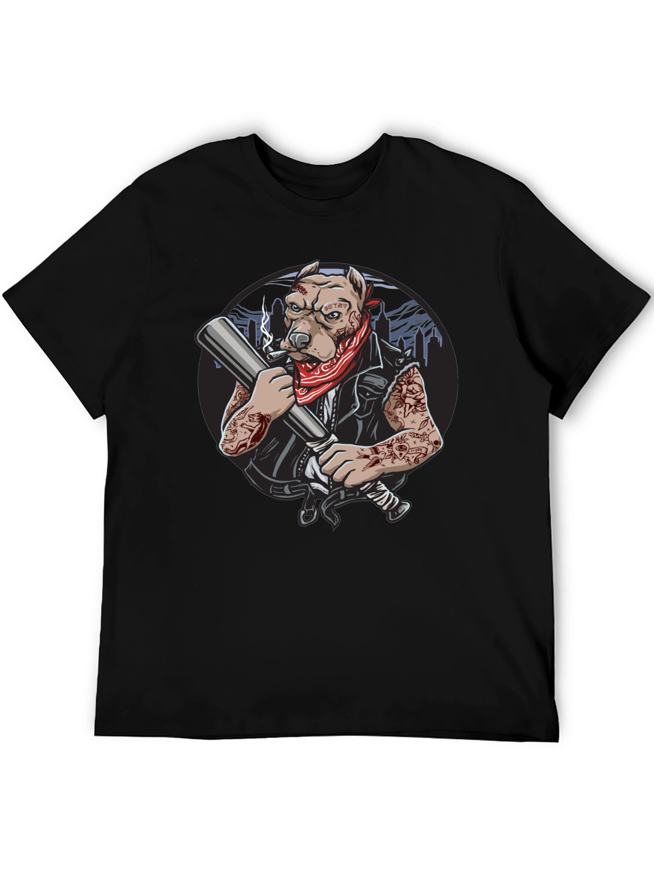 Badass Dog Graphic T-Shirt