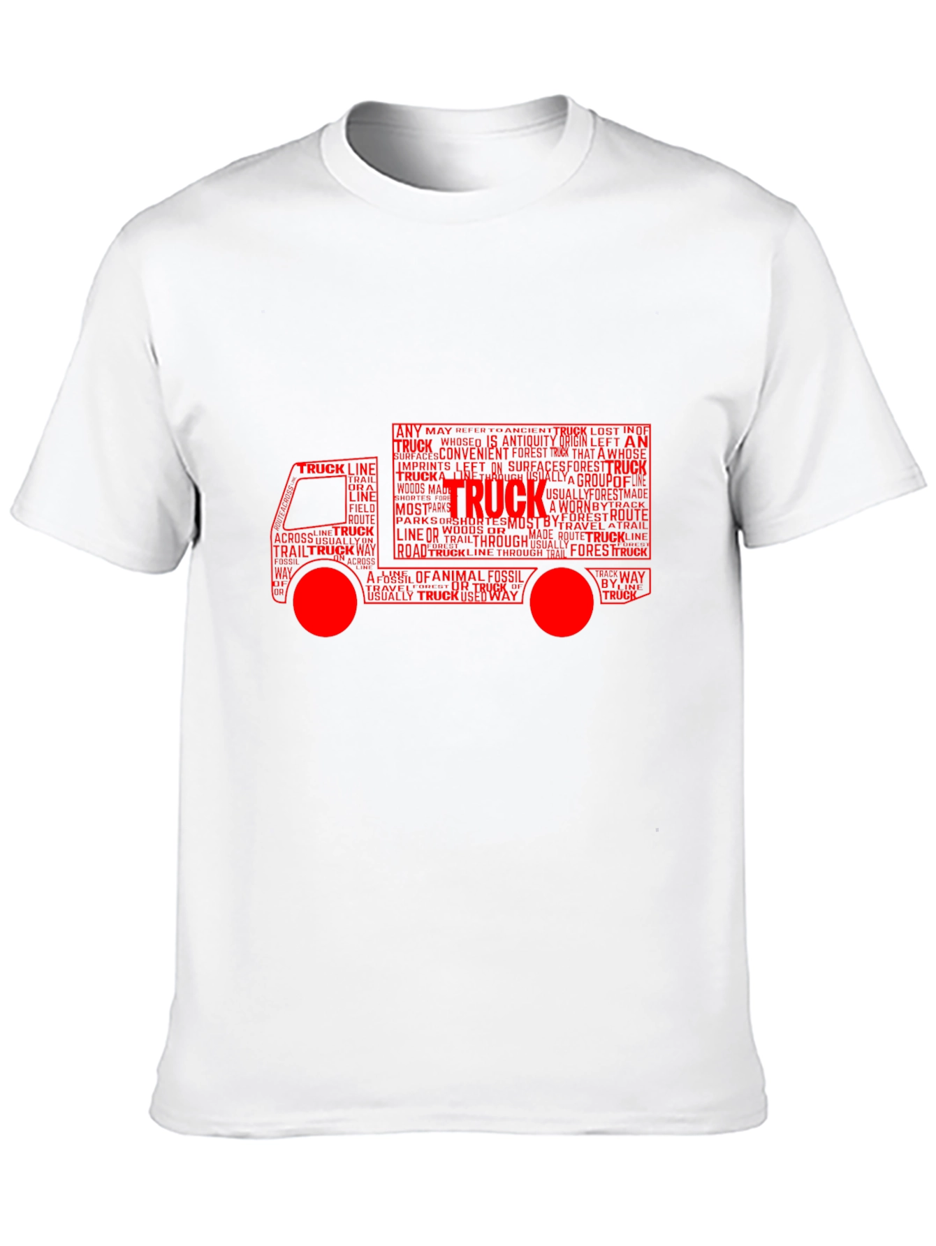 Truck Word Art Graphic Tee - Black
