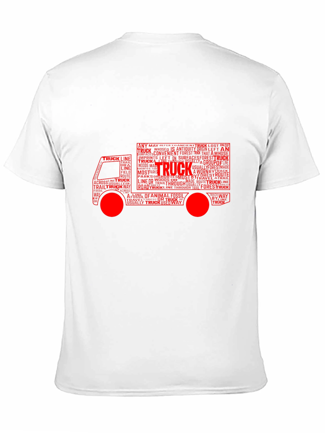 Truck Word Art Graphic Tee - Black