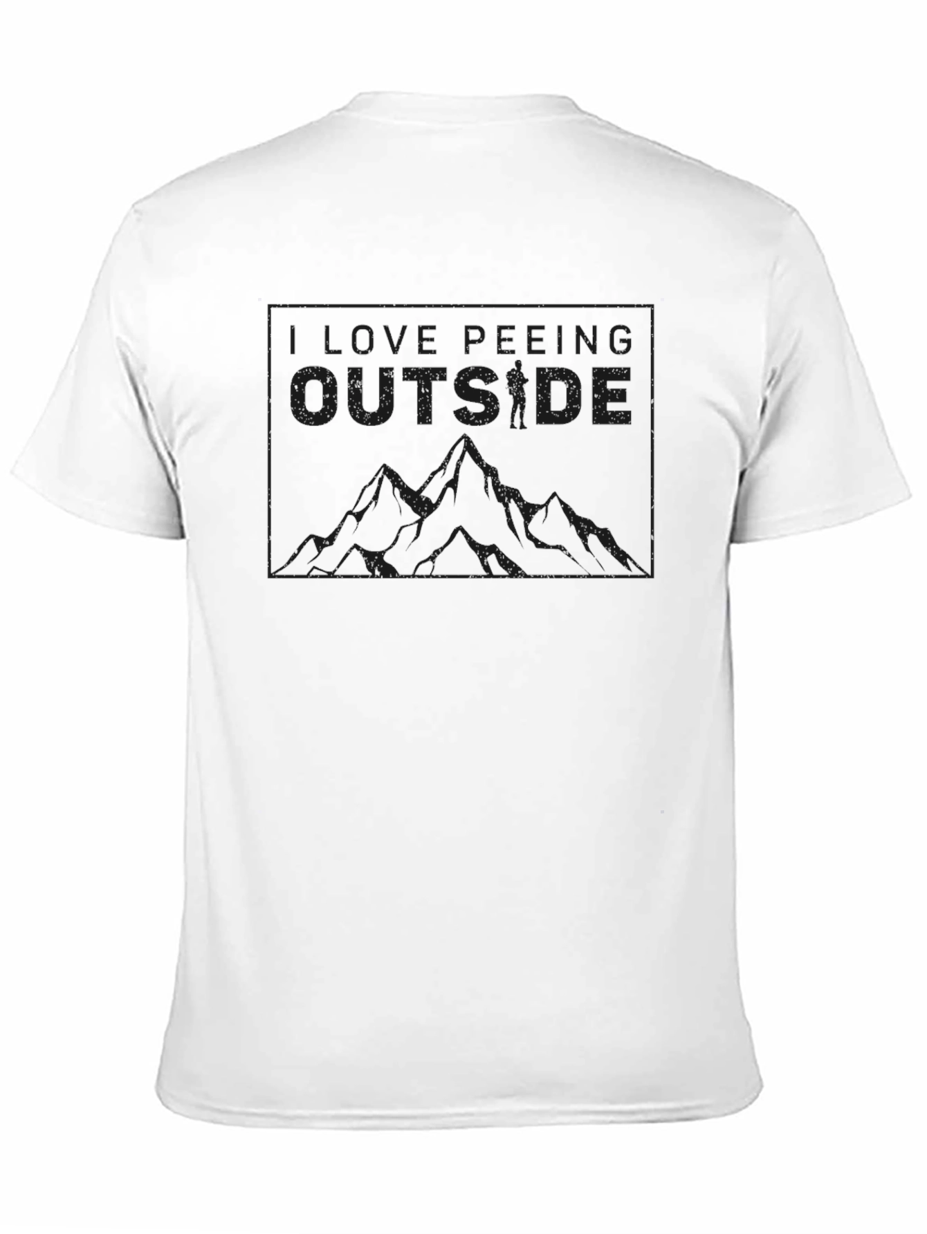 Mens Black T-Shirt - I Love Peeing Outside Graphic