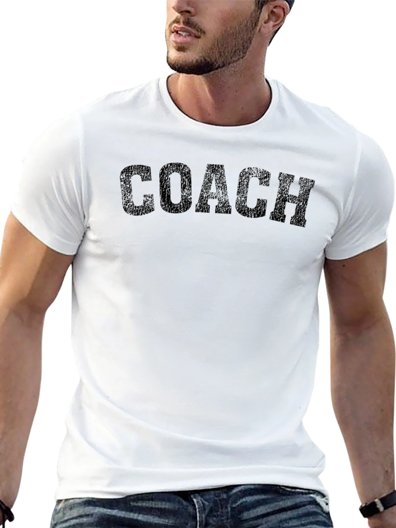 Coach Graphic T-Shirt - Black Crew Neck Tee