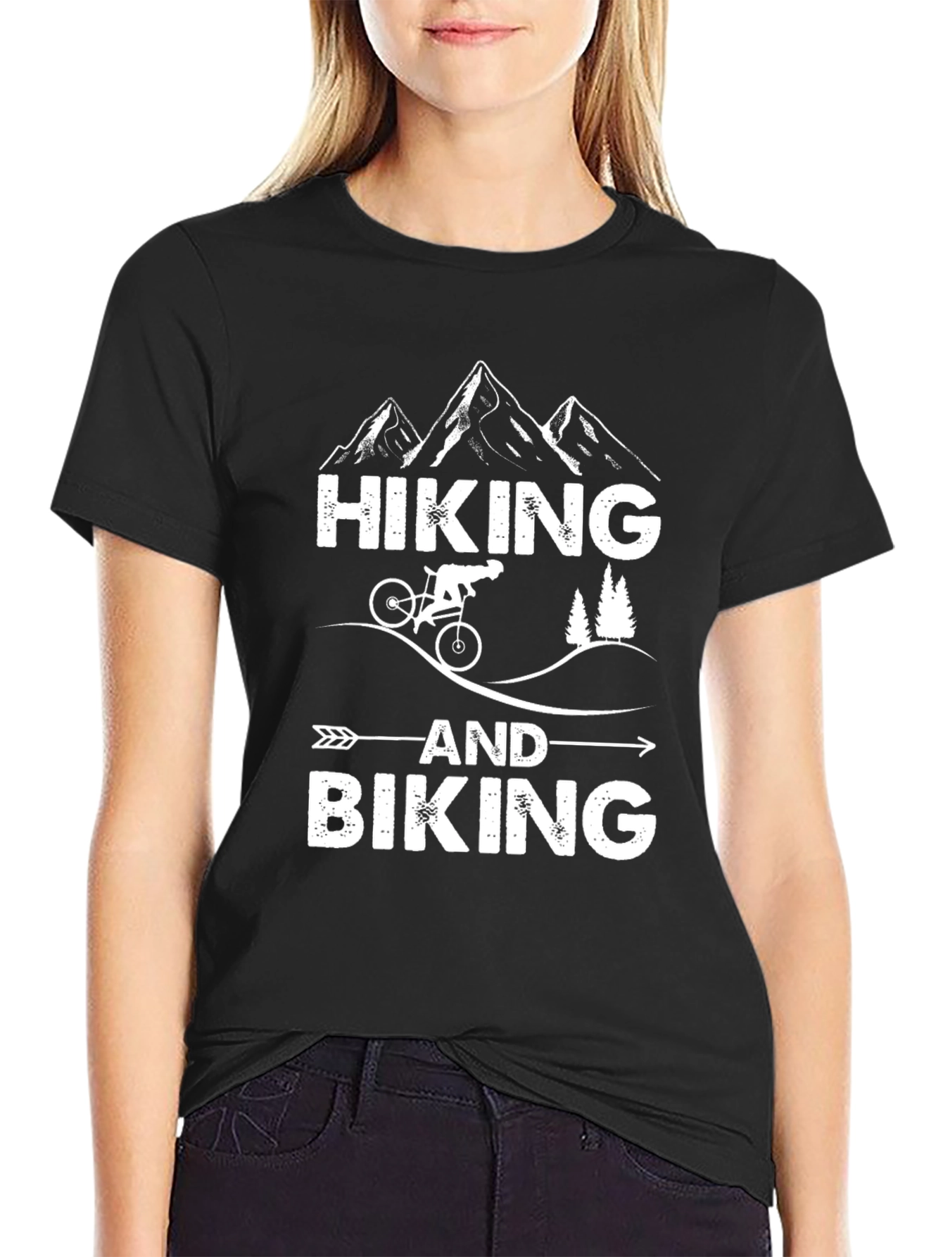 Hiking and Biking T-Shirt Outdoor Adventure Tee
