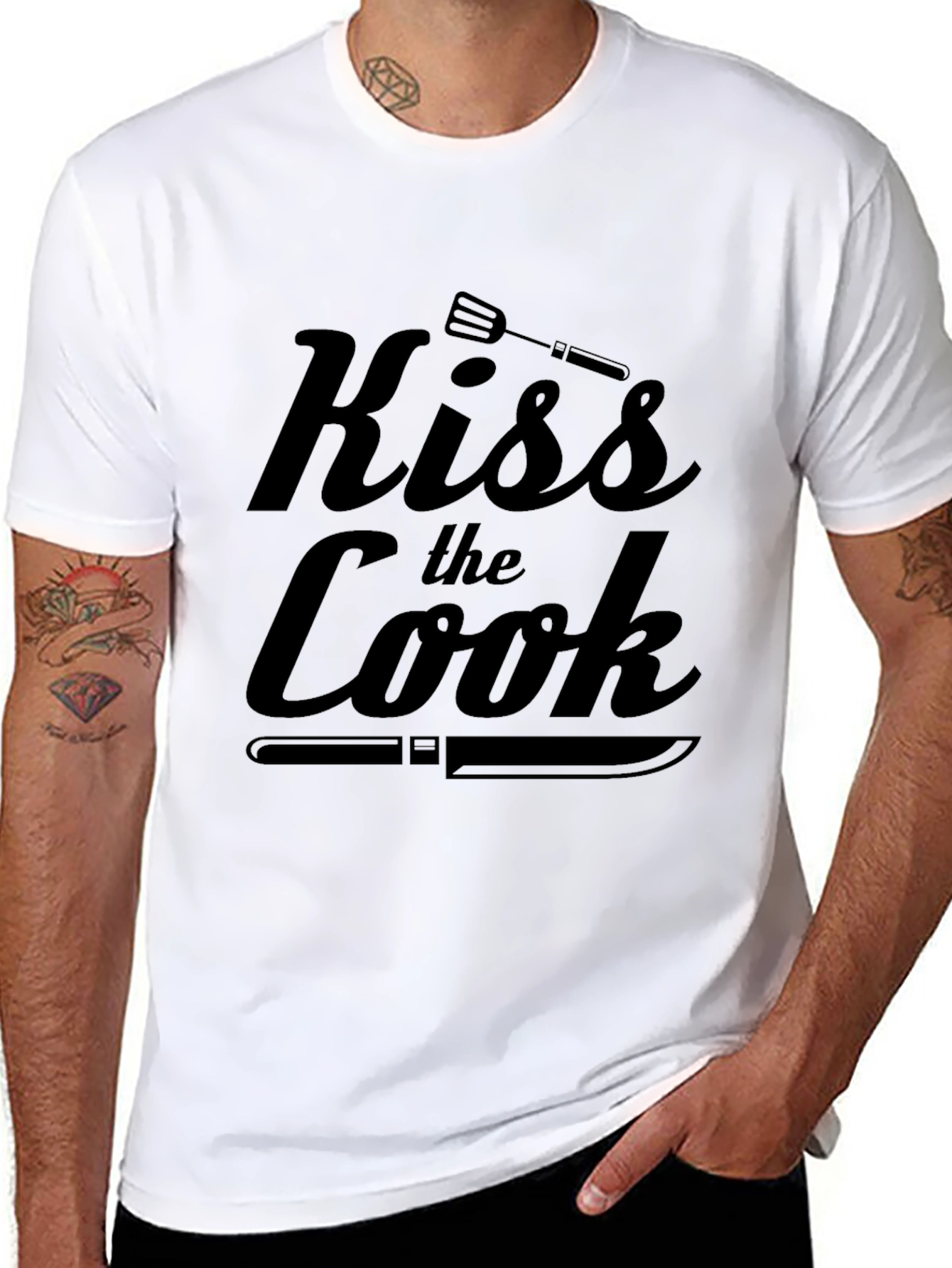 Kiss the Cook T-Shirt - Funny Chef Tee