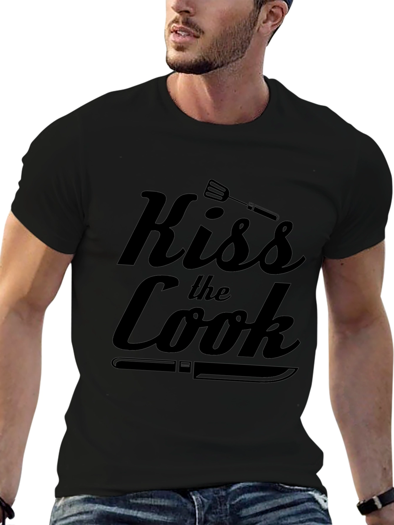 Kiss the Cook T-Shirt - Funny Chef Tee
