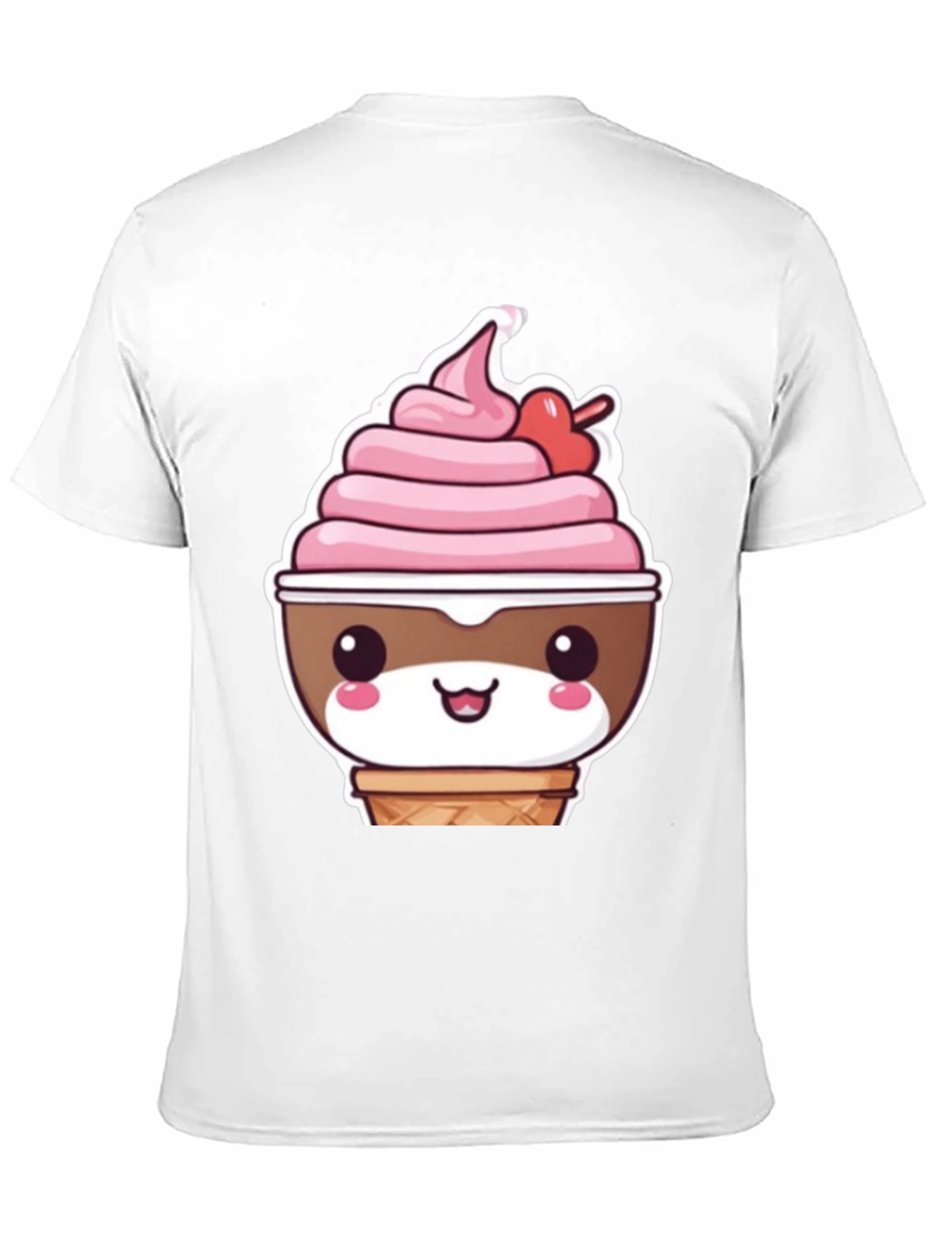 Kawaii Ice Cream T-Shirt - Cute Cartoon Dessert Tee