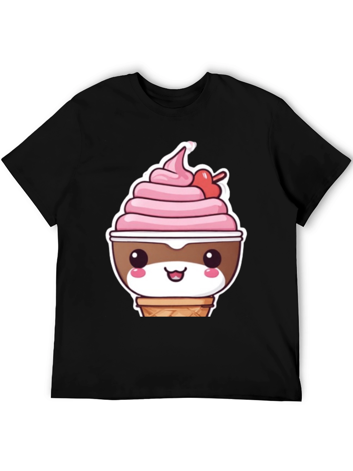 Kawaii Ice Cream T-Shirt - Cute Cartoon Dessert Tee