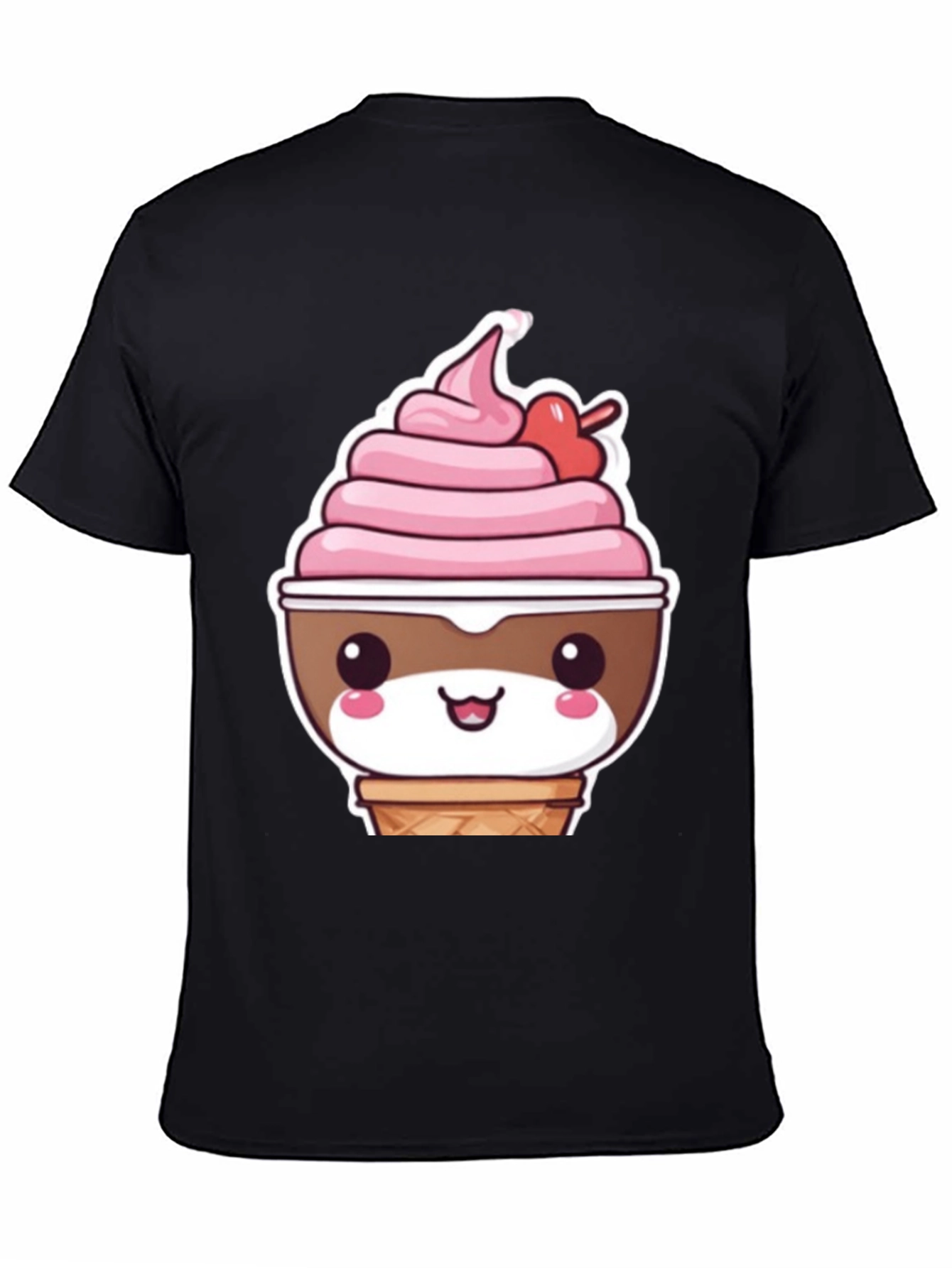 Kawaii Ice Cream T-Shirt - Cute Cartoon Dessert Tee