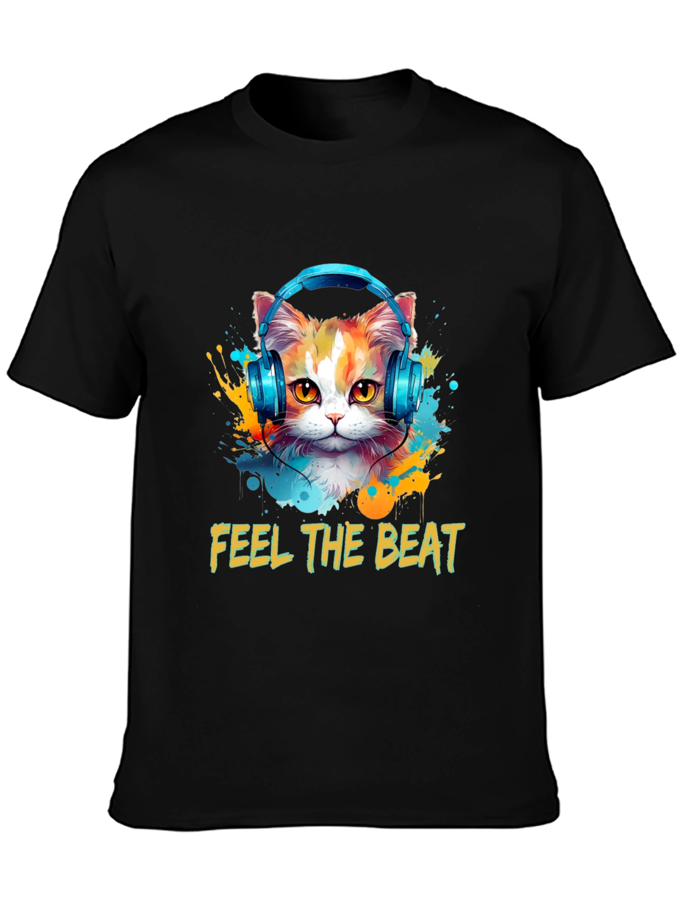 Feel the Beat Cat T-Shirt