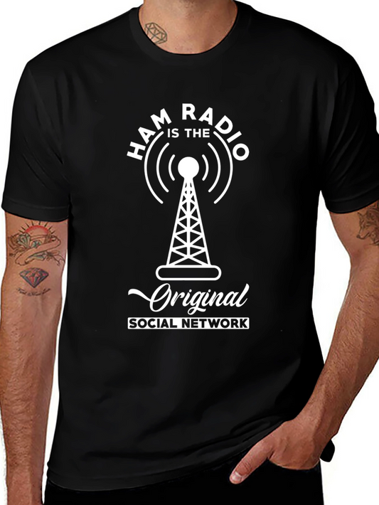 Ham Radio Original Social Network Graphic Tee