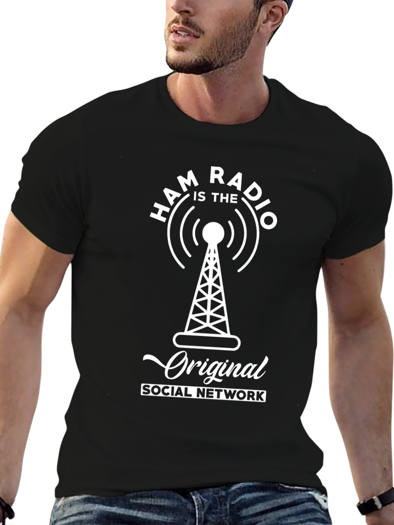 Ham Radio Original Social Network Graphic Tee