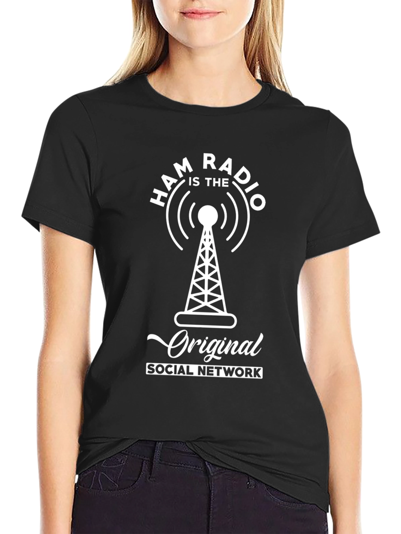 Ham Radio Original Social Network Graphic Tee