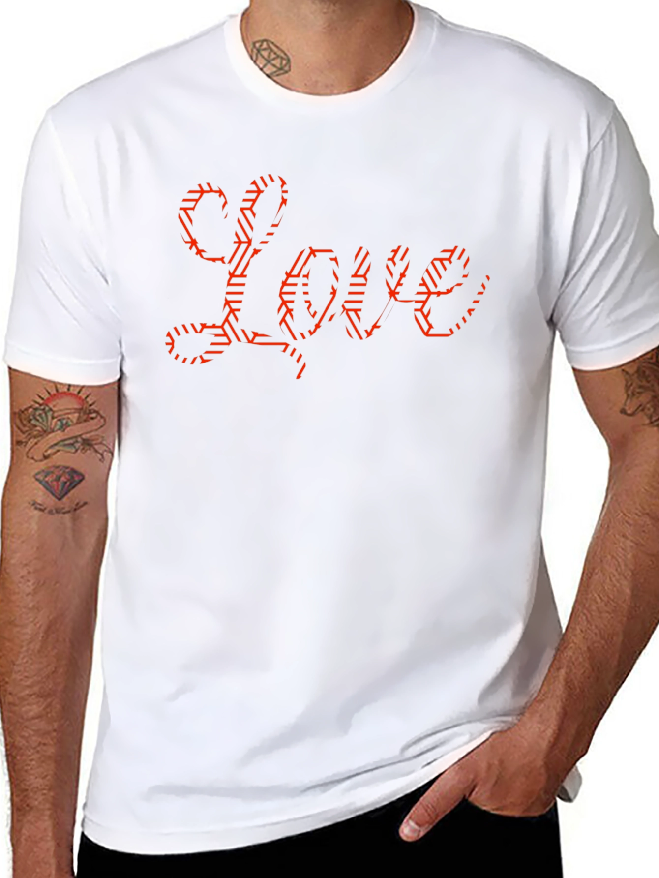 Love Graphic Print Black T-Shirt