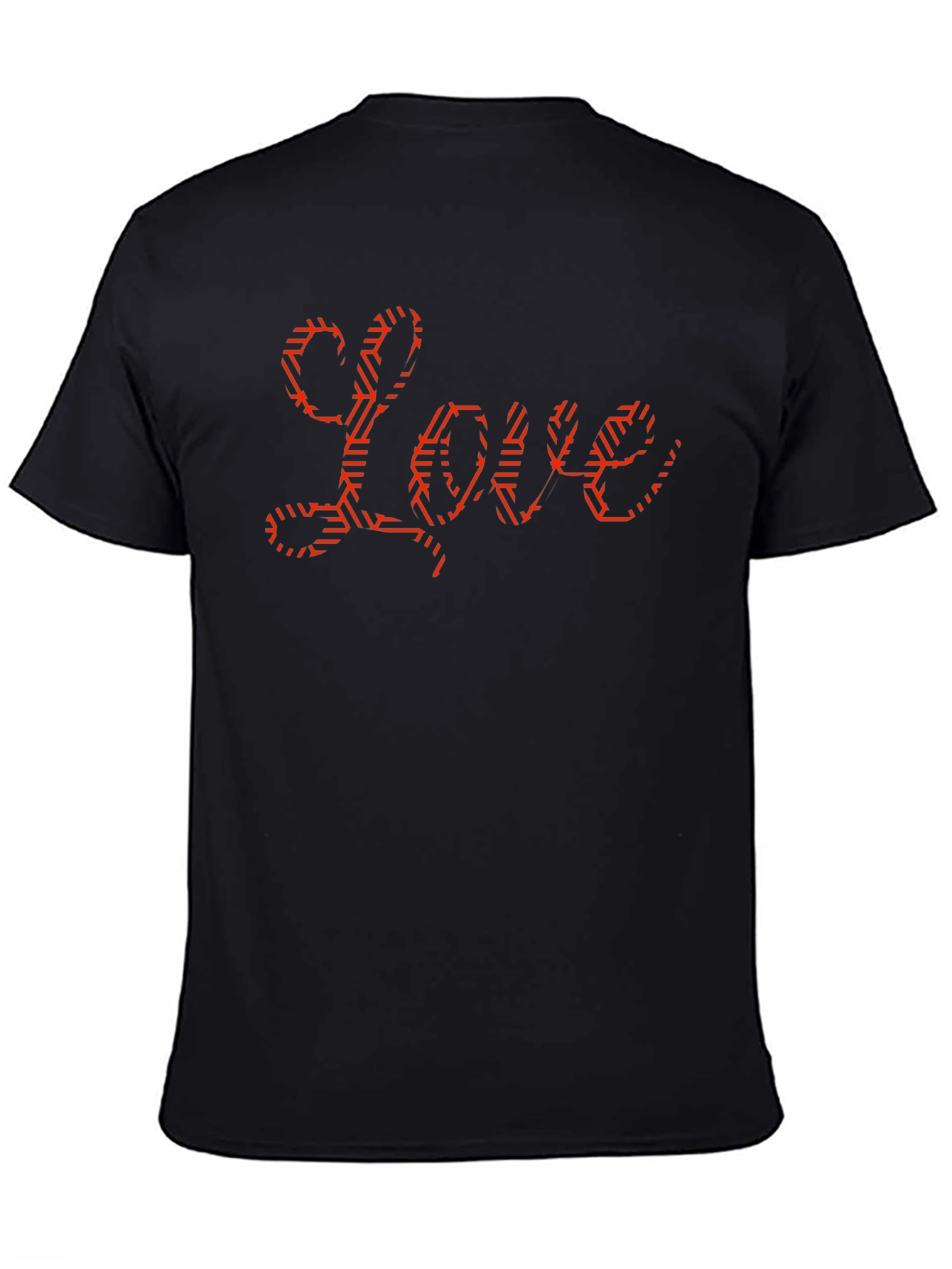 Love Graphic Print Black T-Shirt