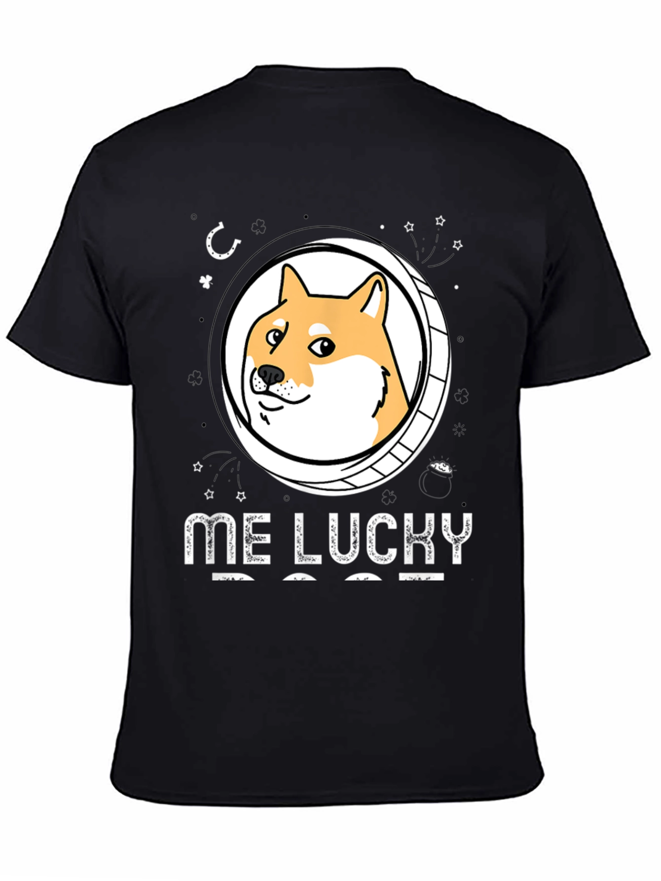 Me Lucky Doge T-Shirt - Black