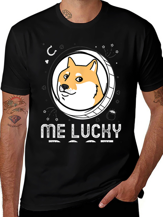 Me Lucky Doge T-Shirt - Black