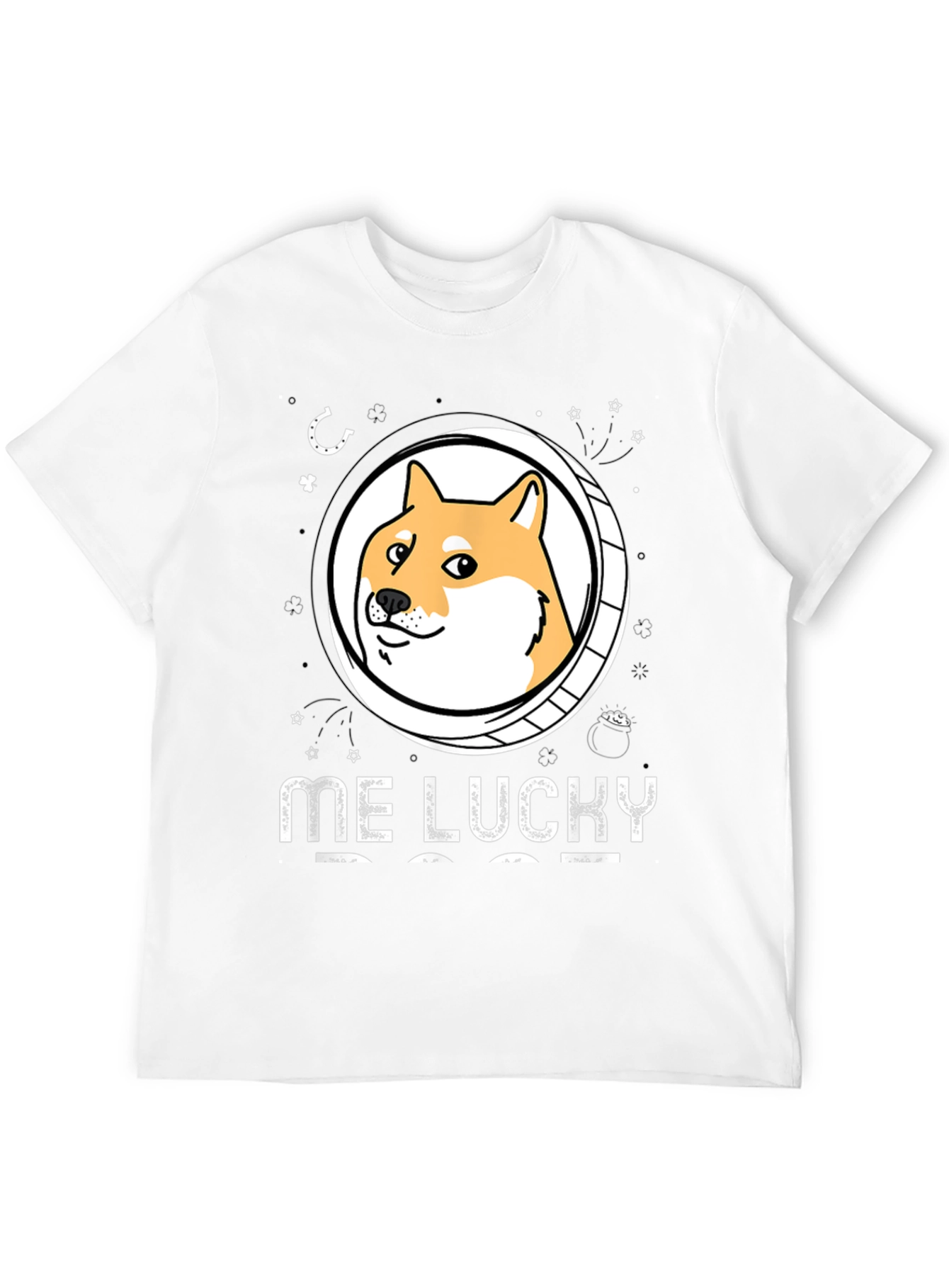 Me Lucky Doge T-Shirt - Black