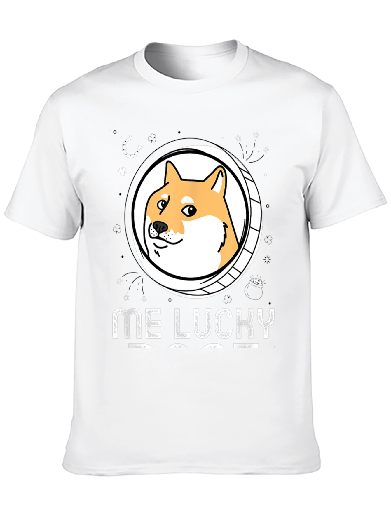 Me Lucky Doge T-Shirt - Black