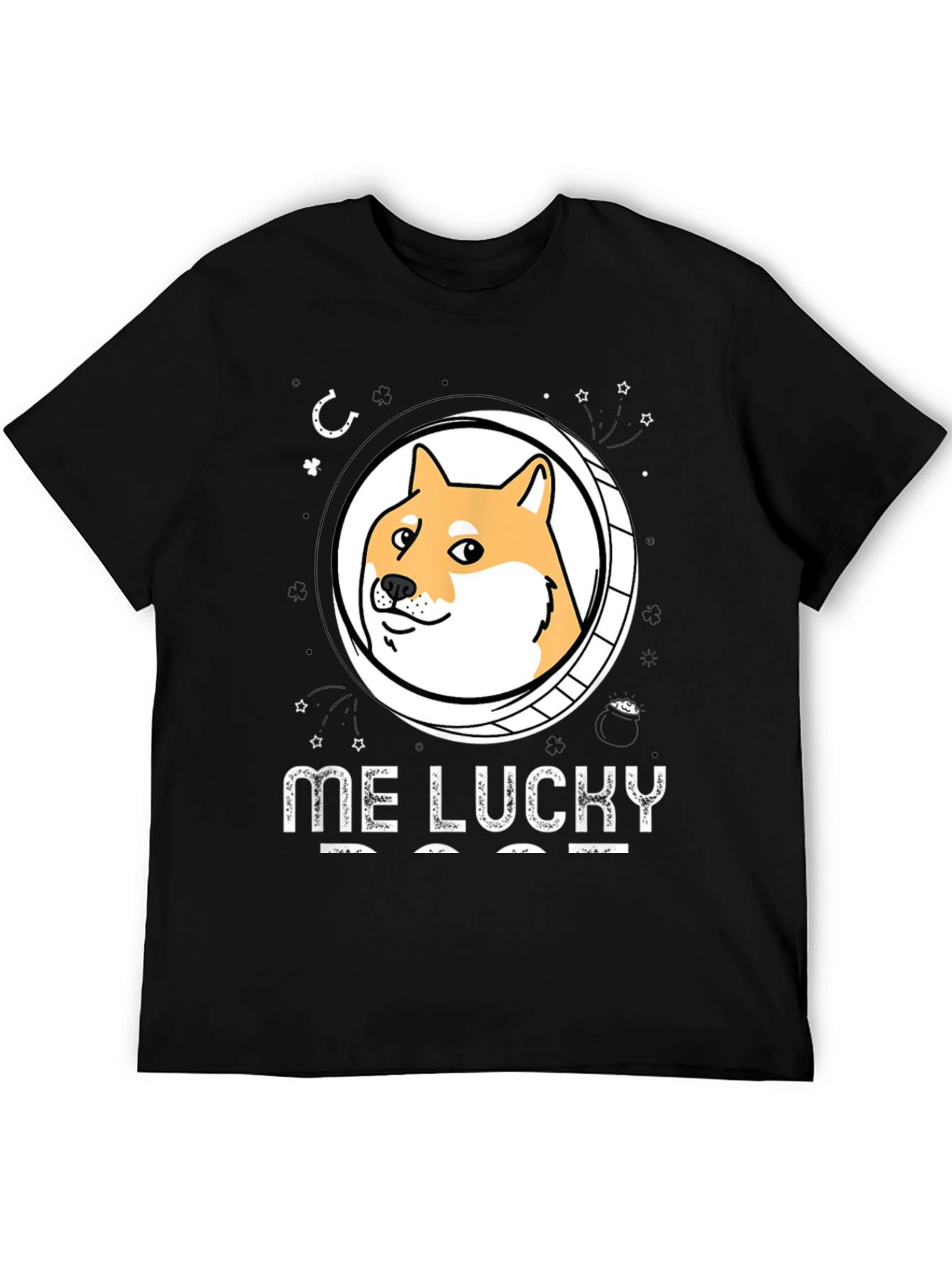 Me Lucky Doge T-Shirt - Black