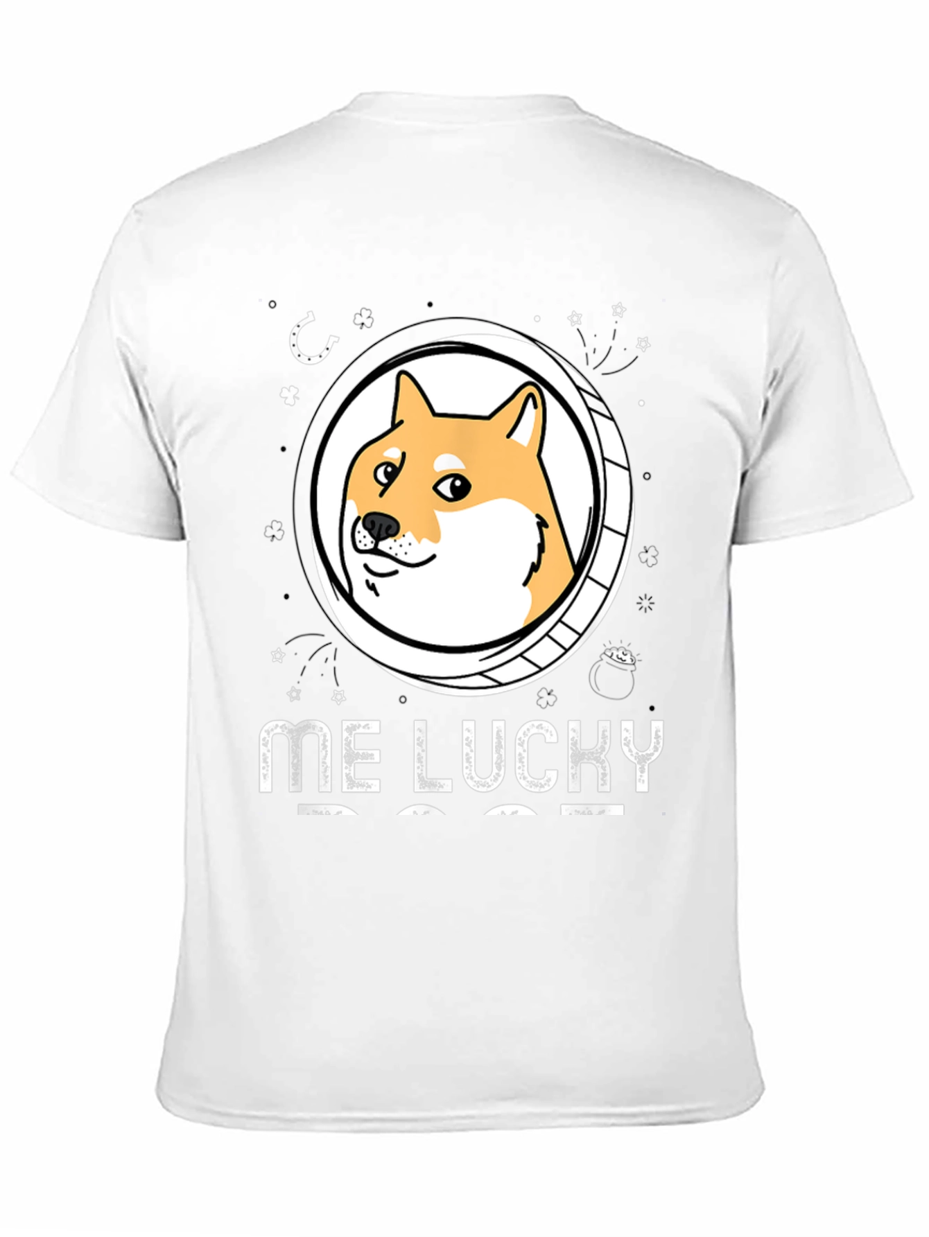 Me Lucky Doge T-Shirt - Black