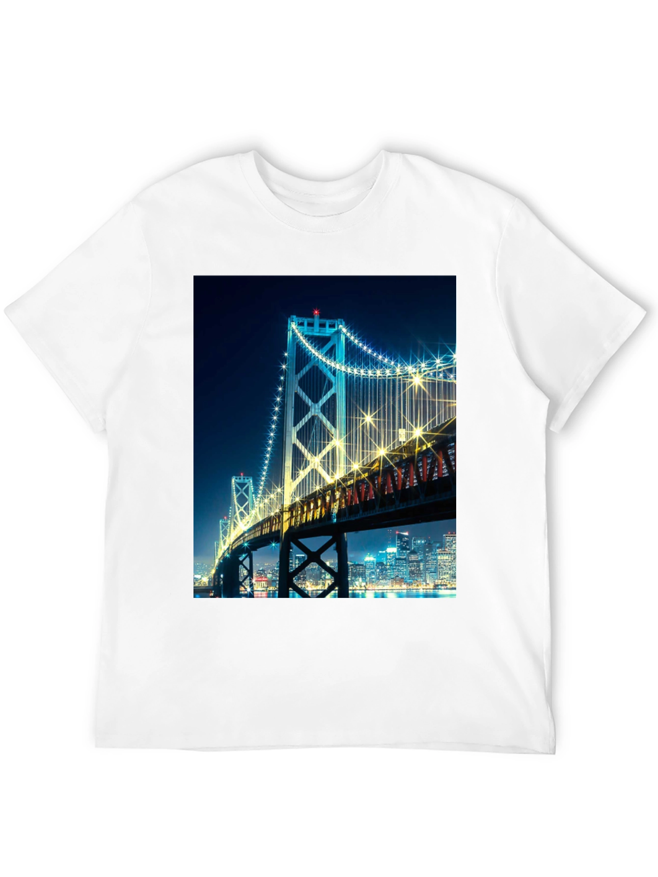 Bay Bridge at Night Graphic T-Shirt