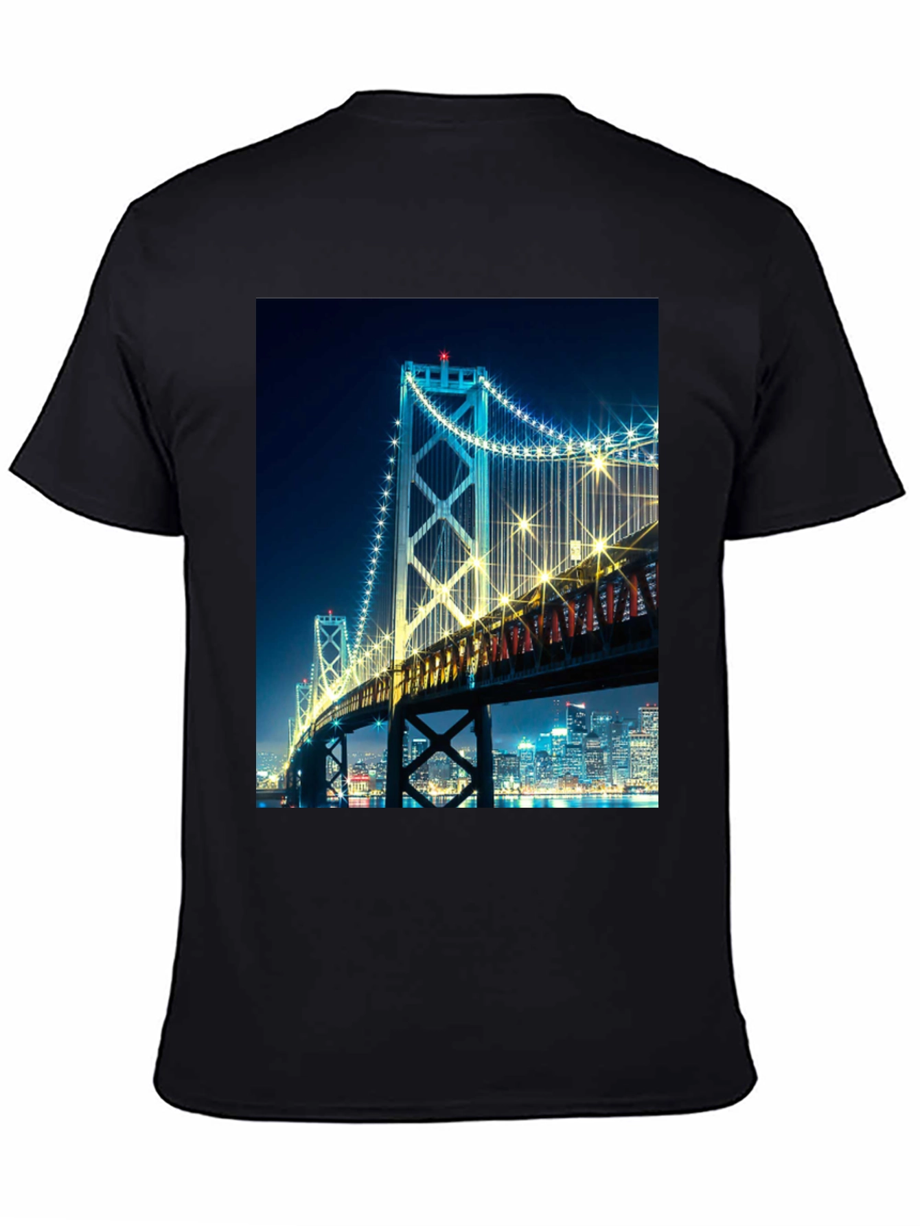 Bay Bridge at Night Graphic T-Shirt