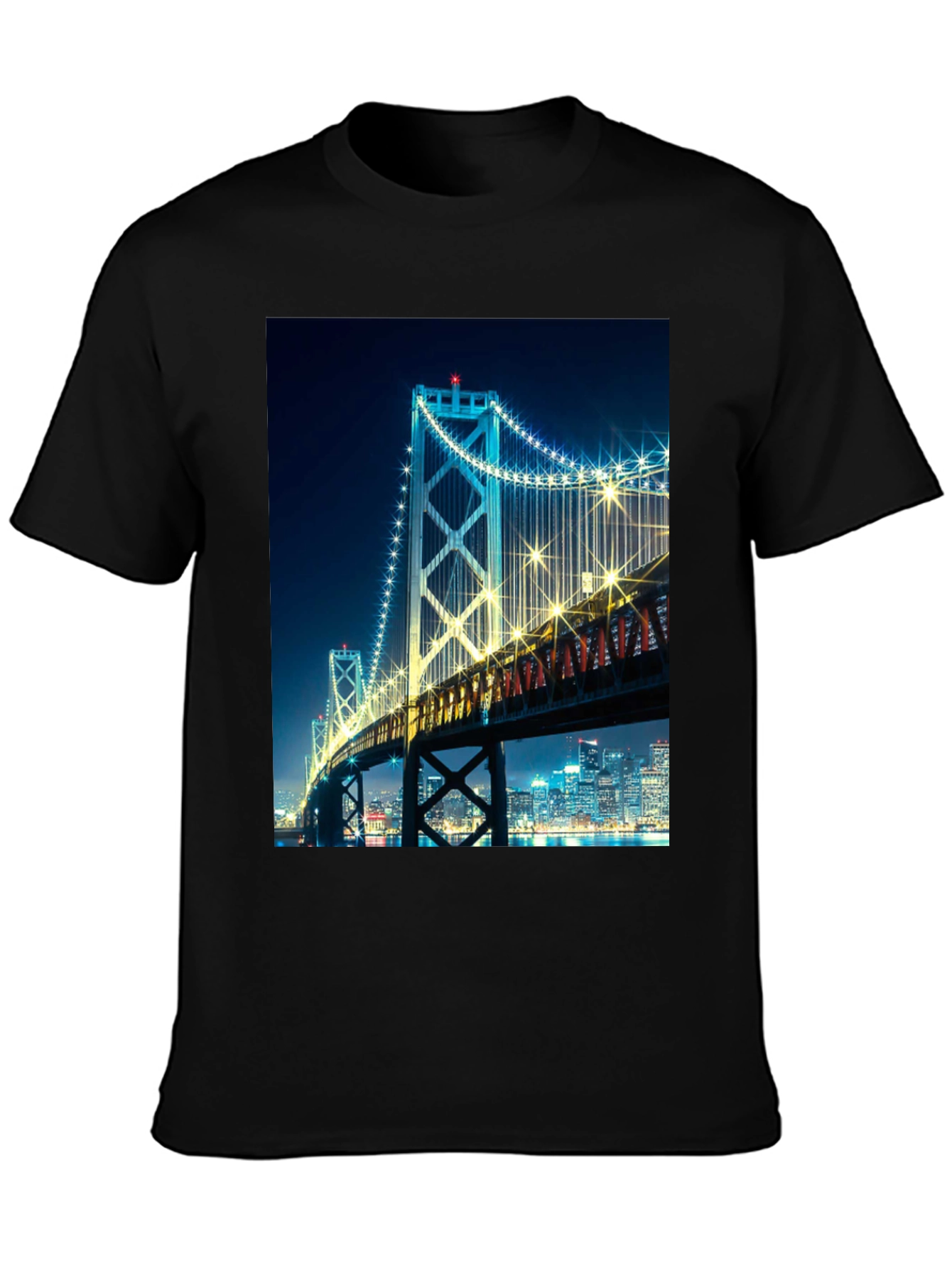 Bay Bridge at Night Graphic T-Shirt