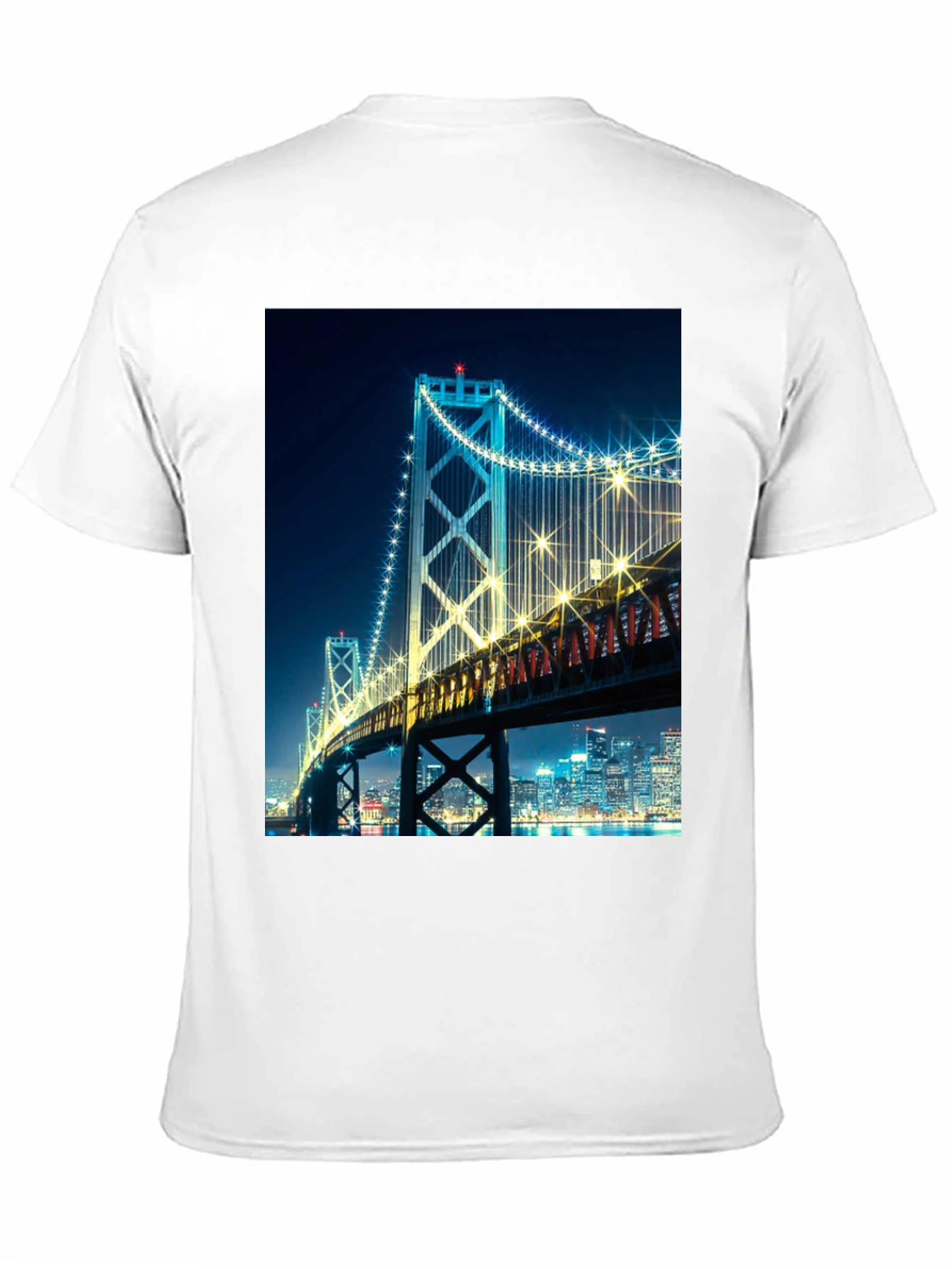 Bay Bridge at Night Graphic T-Shirt