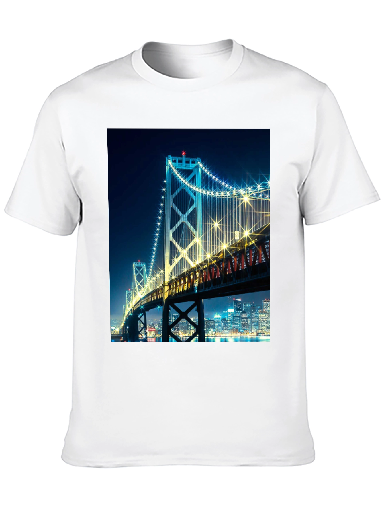 Bay Bridge at Night Graphic T-Shirt
