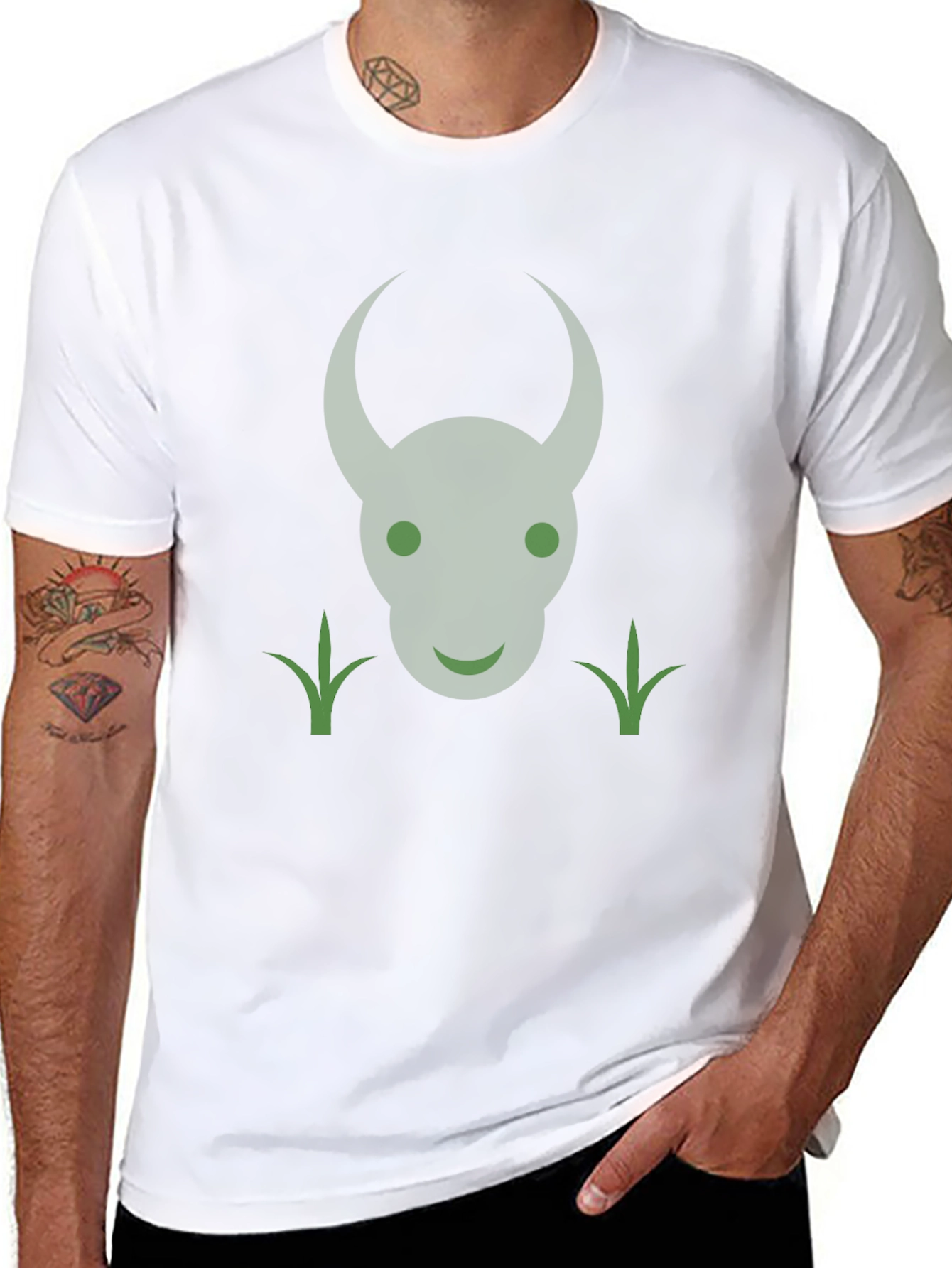 Green Devil Face Graphic Tee