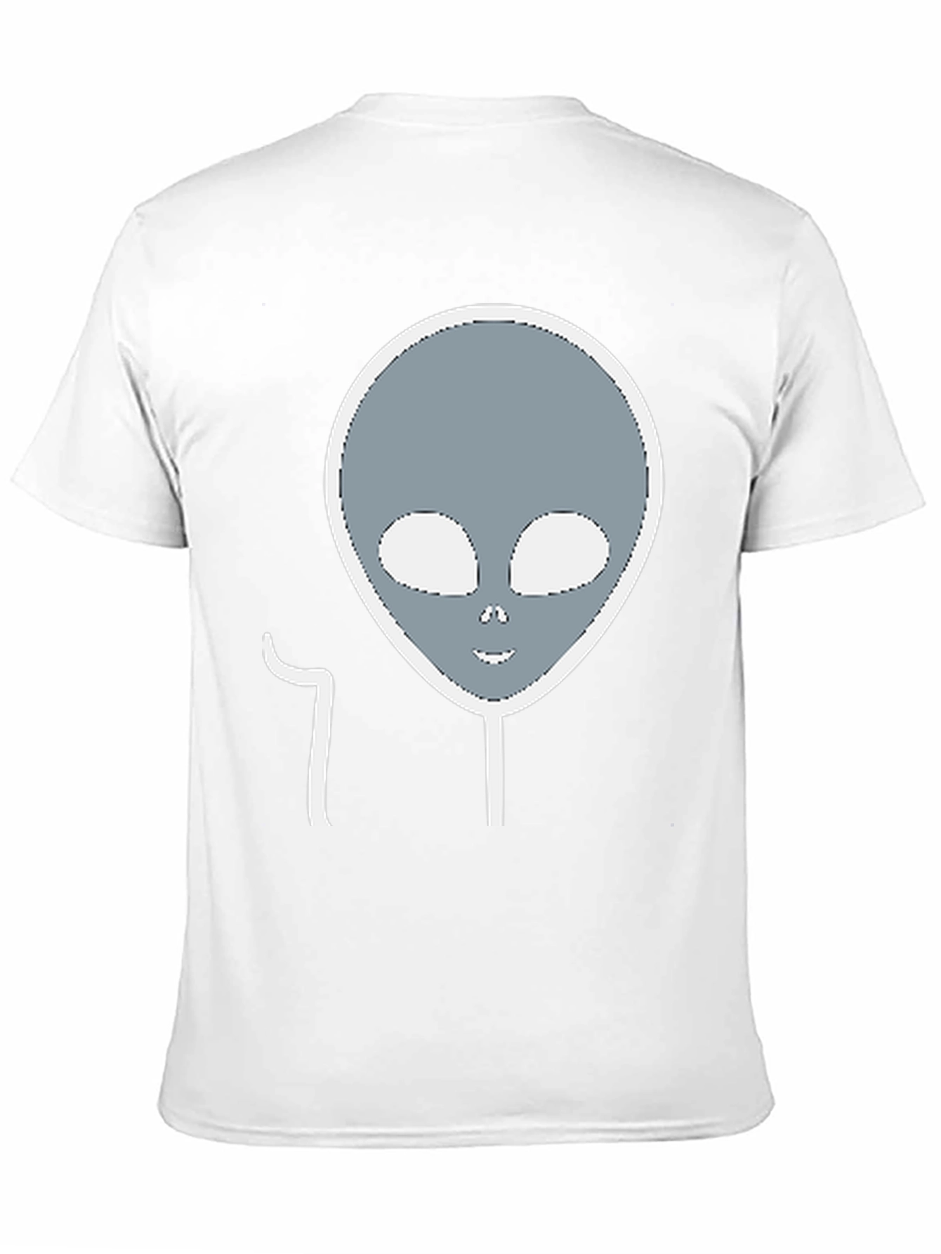 Alien Head Graphic Tee - Black Cotton Blend