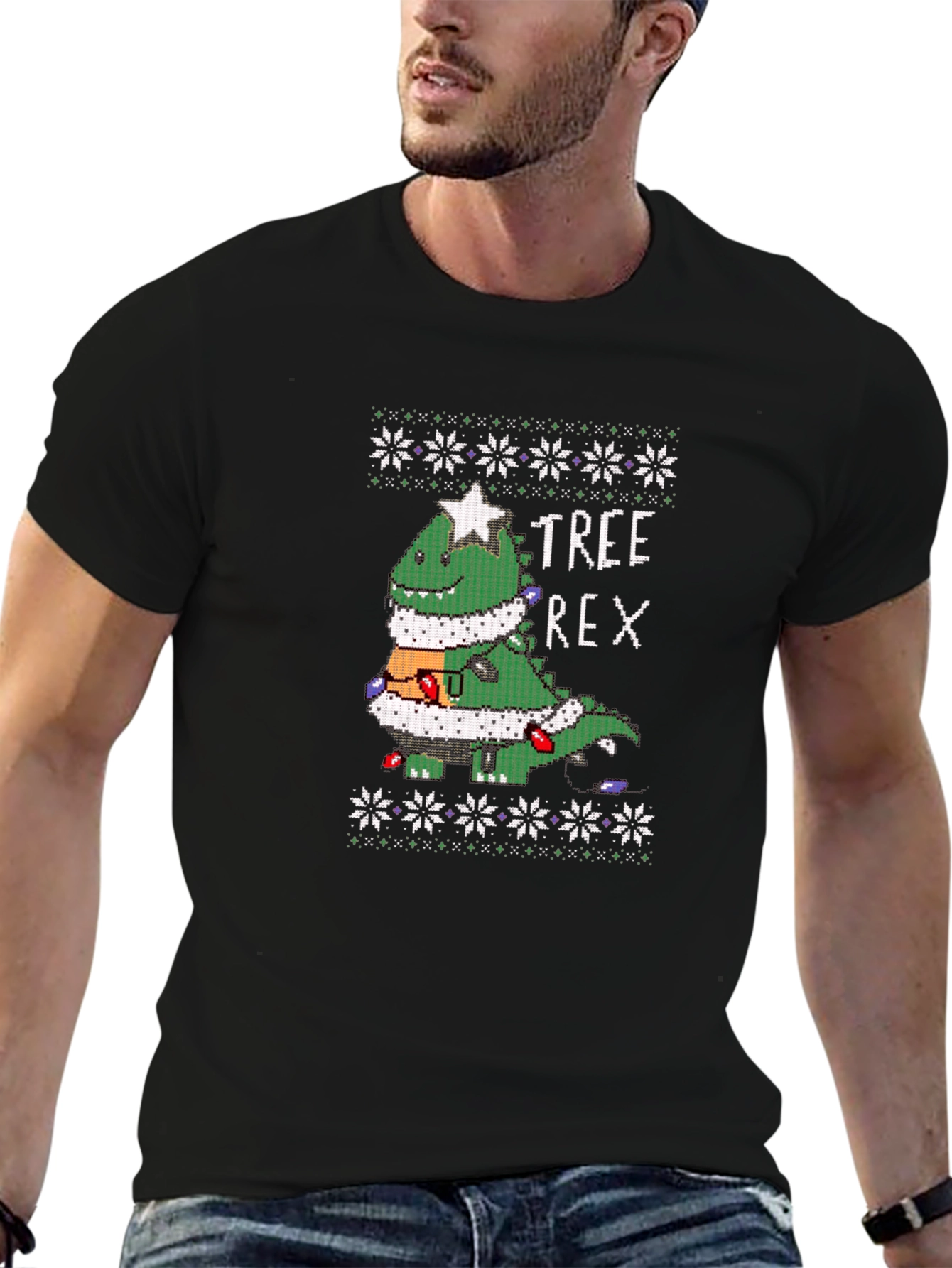 Festive Tree Rex Christmas T-Shirt